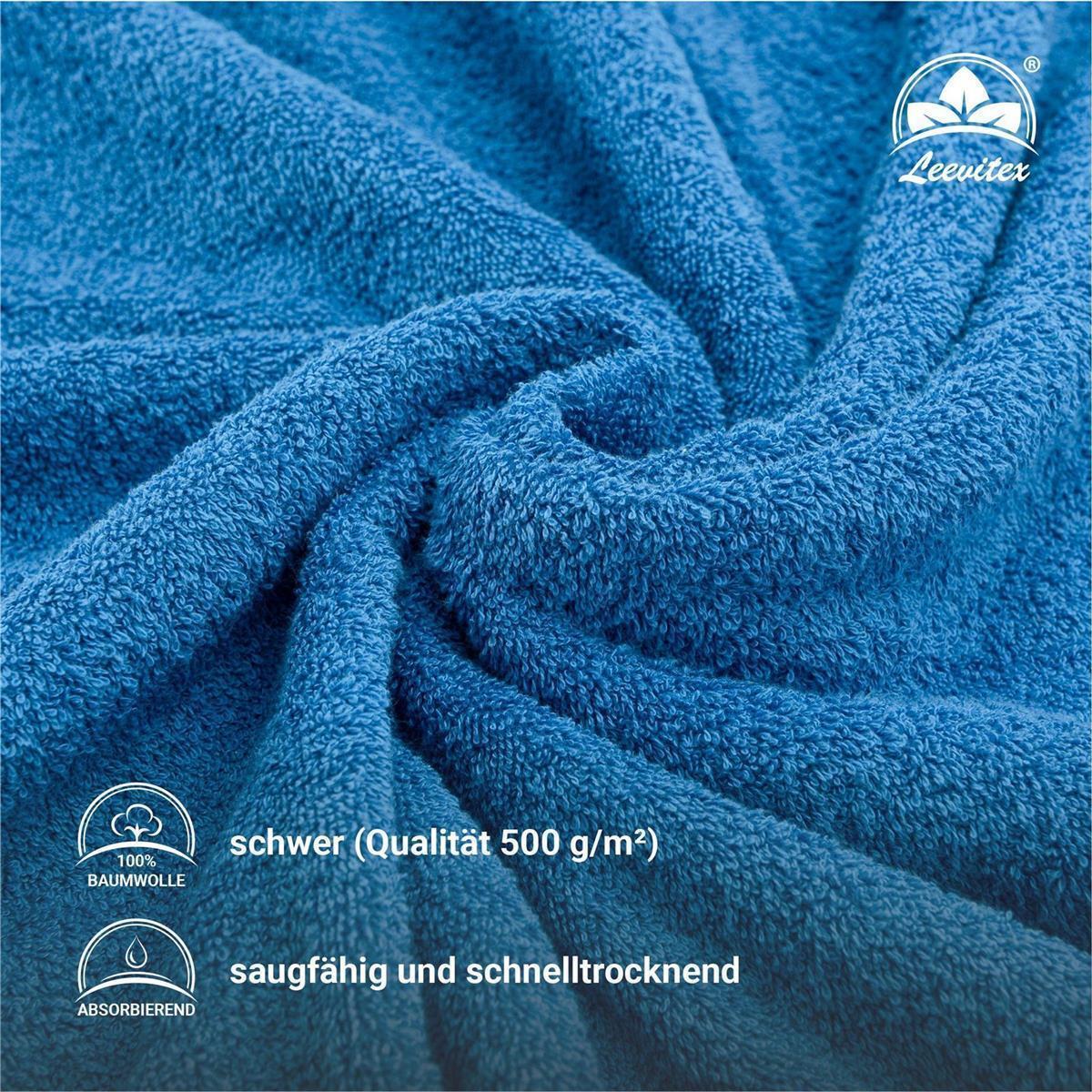 Handtücher von Leevitex – 4er Set, 100% Baumwolle, 50 x 100 cm, weich und saugfähig