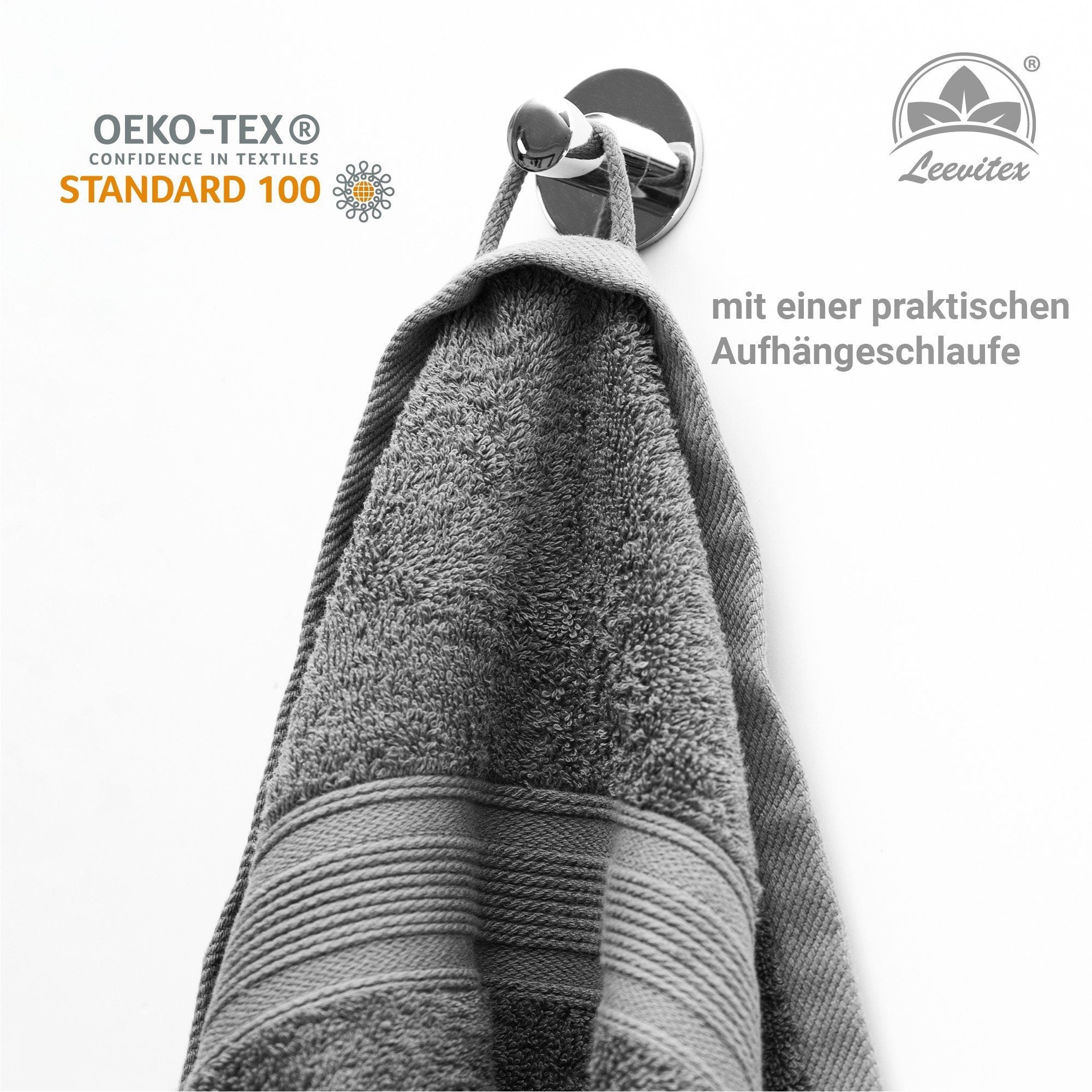 Handtücher von Leevitex – 4er Set, 100% Baumwolle, 50 x 100 cm, weich und saugfähig