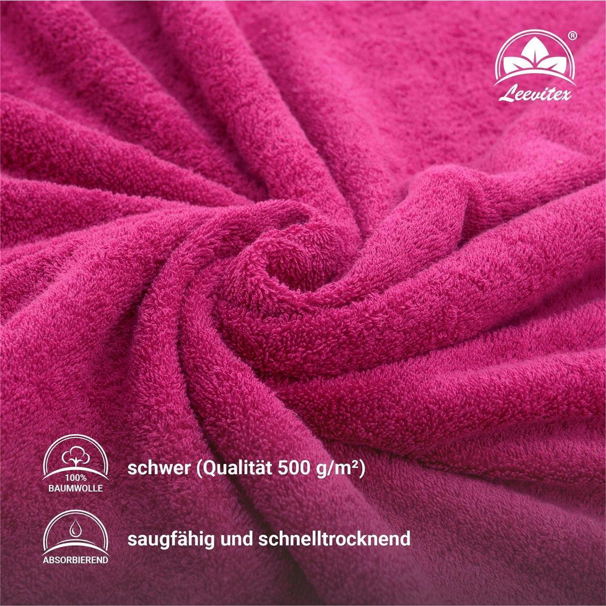 Handtücher von Leevitex – 4er Set, 100% Baumwolle, 50 x 100 cm, weich und saugfähig