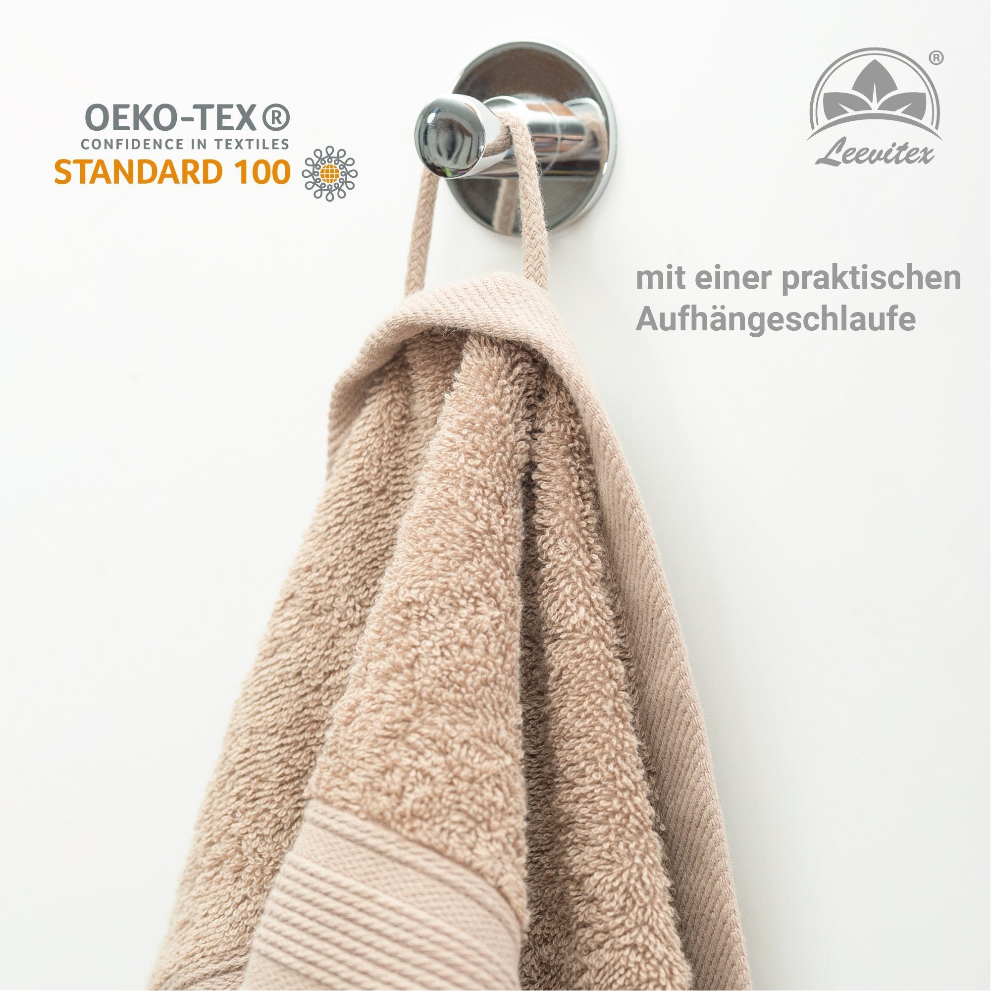 Handtücher von Leevitex – 4er Set, 100% Baumwolle, 50 x 100 cm, weich und saugfähig
