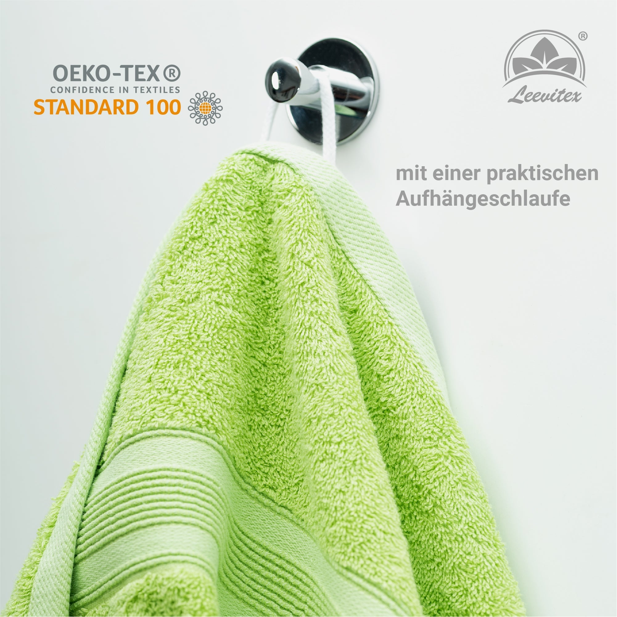 Handtücher von Leevitex – 4er Set, 100% Baumwolle, 50 x 100 cm, weich und saugfähig