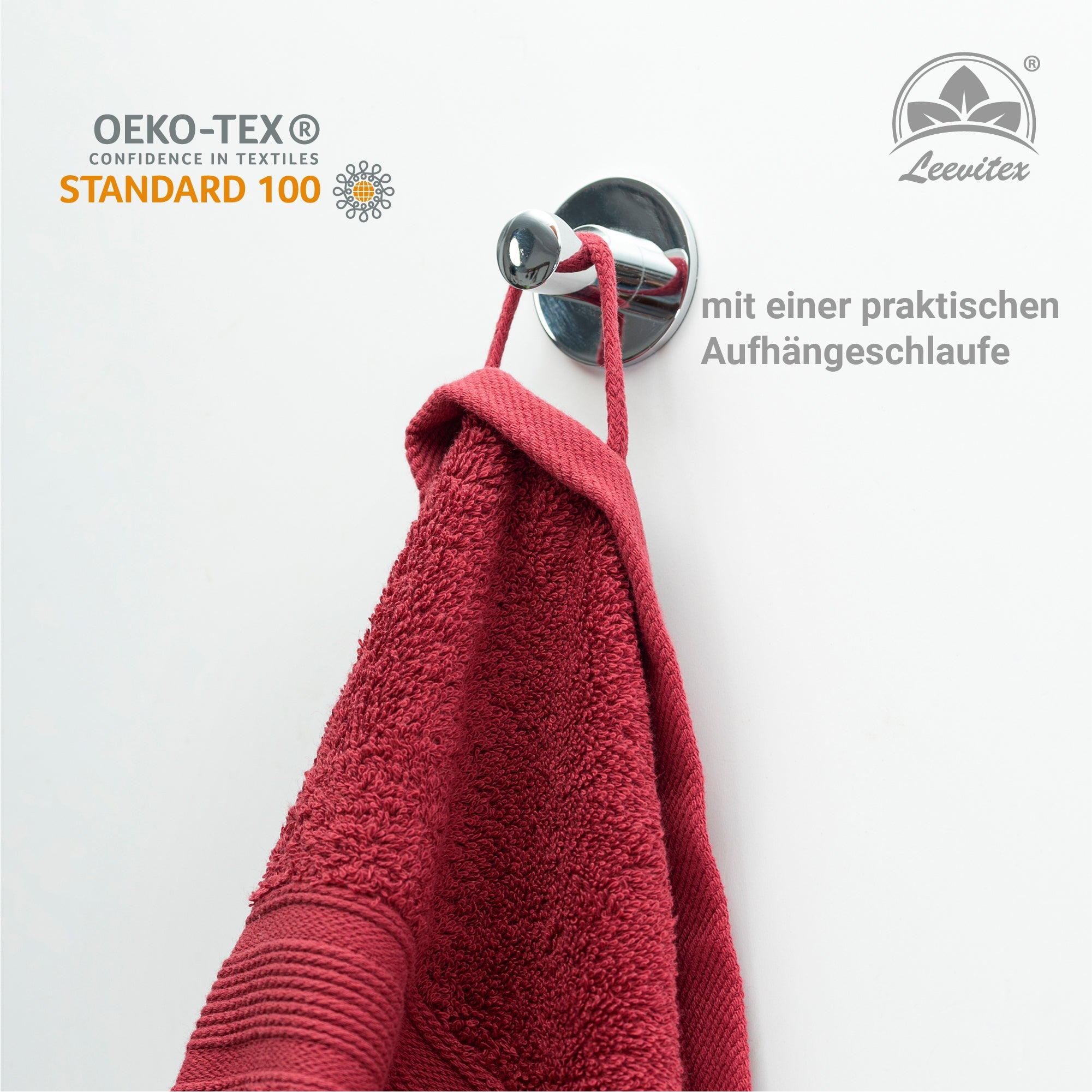 Handtücher von Leevitex – 4er Set, 100% Baumwolle, 50 x 100 cm, weich und saugfähig