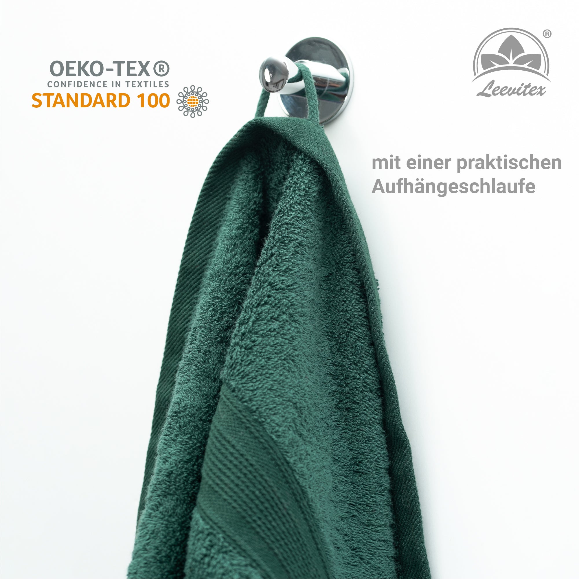Handtücher von Leevitex – 4er Set, 100% Baumwolle, 50 x 100 cm, weich und saugfähig