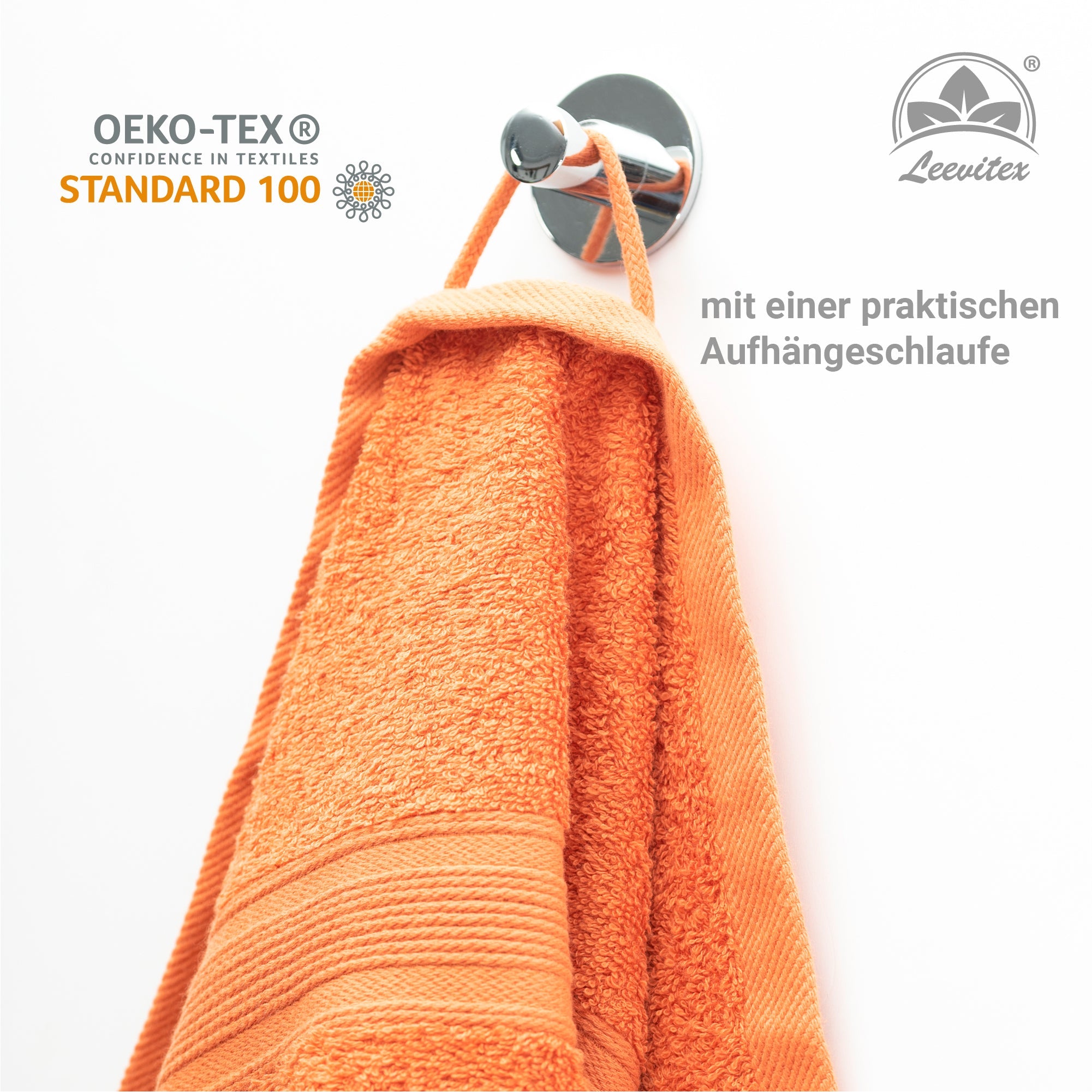 Handtücher von Leevitex – 4er Set, 100% Baumwolle, 50 x 100 cm, weich und saugfähig