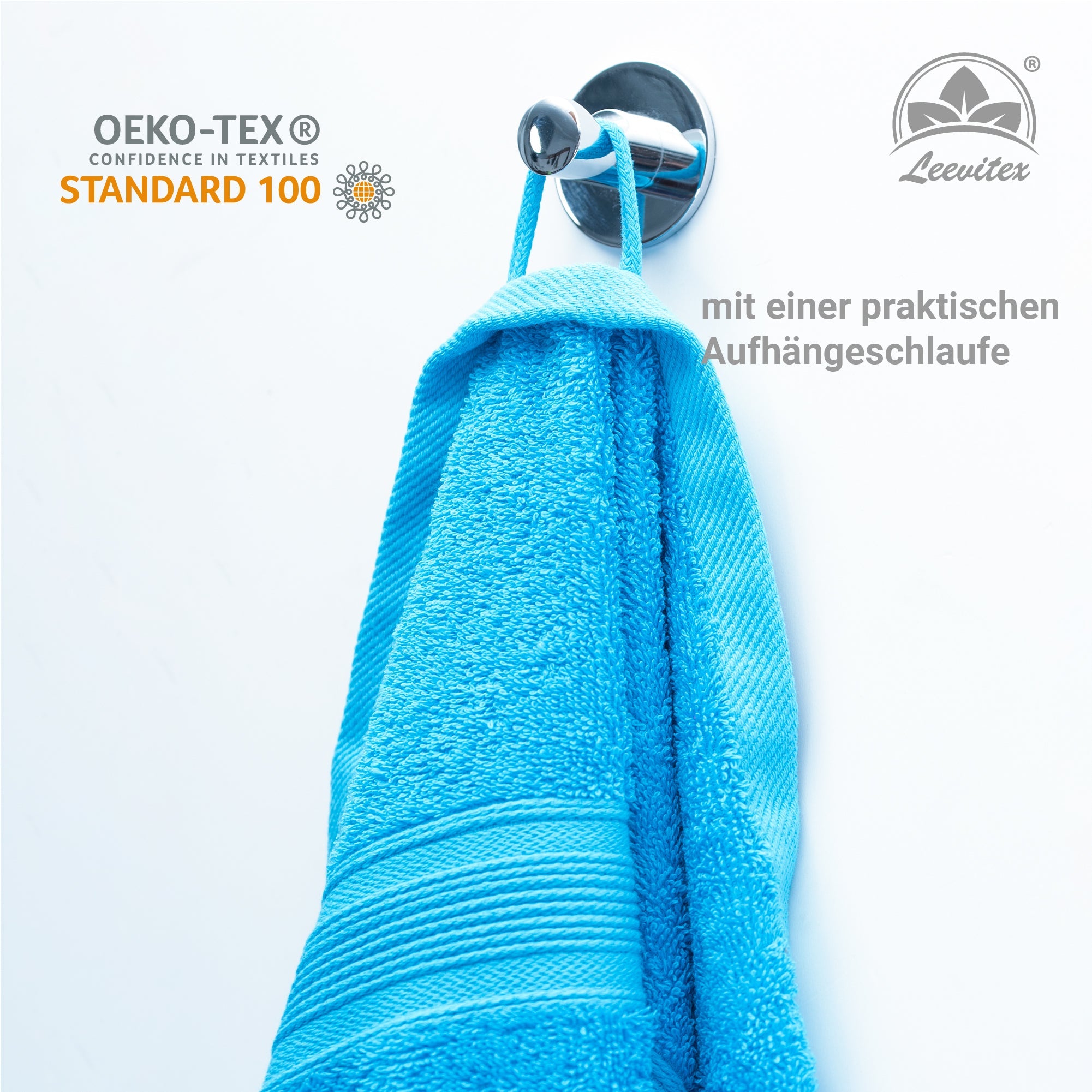 Handtücher von Leevitex – 4er Set, 100% Baumwolle, 50 x 100 cm, weich und saugfähig