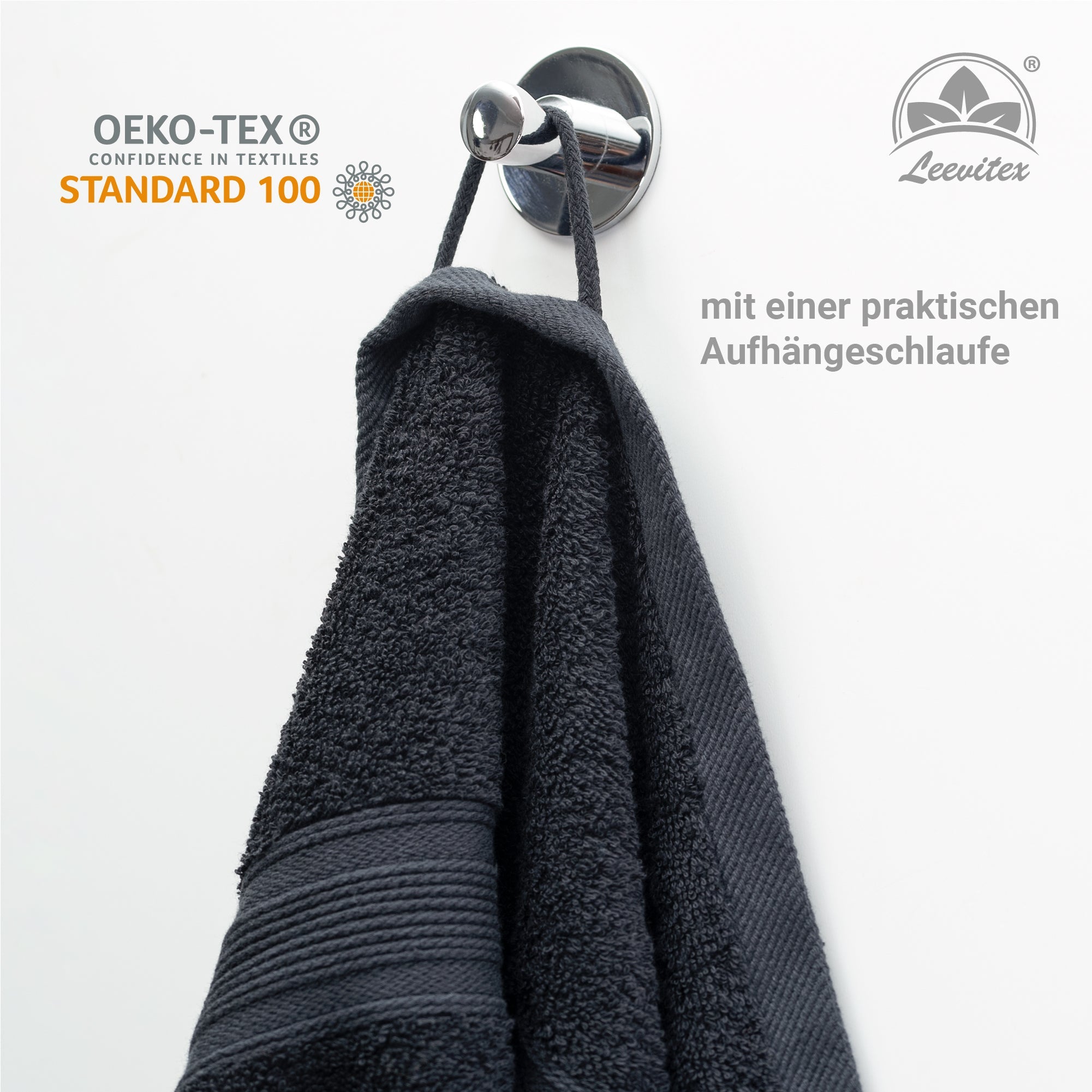 Handtücher von Leevitex – 4er Set, 100% Baumwolle, 50 x 100 cm, weich und saugfähig