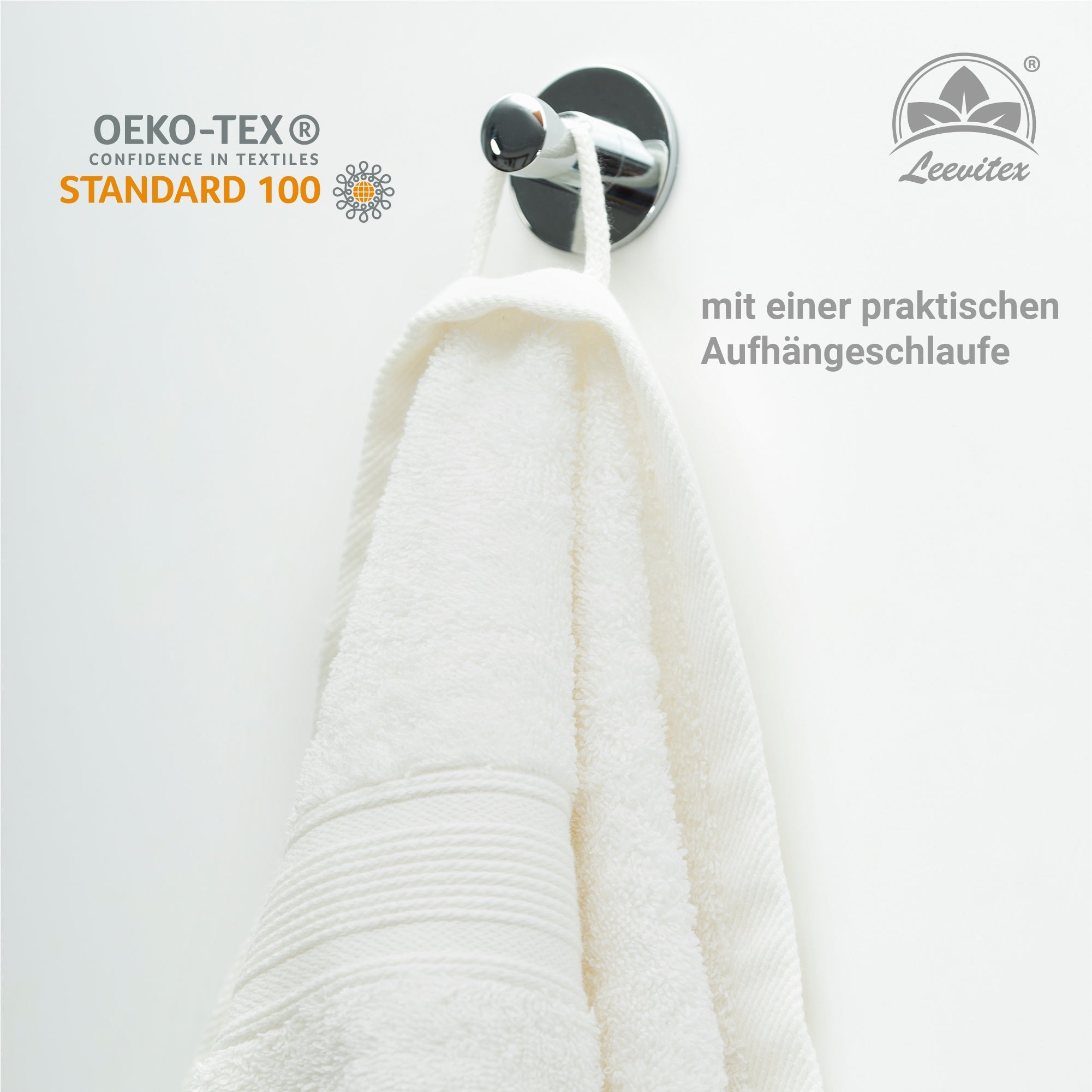 Handtücher von Leevitex – 4er Set, 100% Baumwolle, 50 x 100 cm, weich und saugfähig
