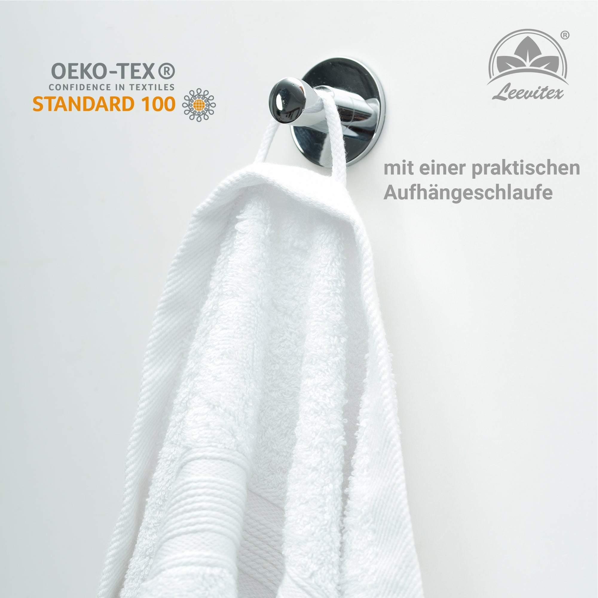 Handtücher von Leevitex – 4er Set, 100% Baumwolle, 50 x 100 cm, weich und saugfähig