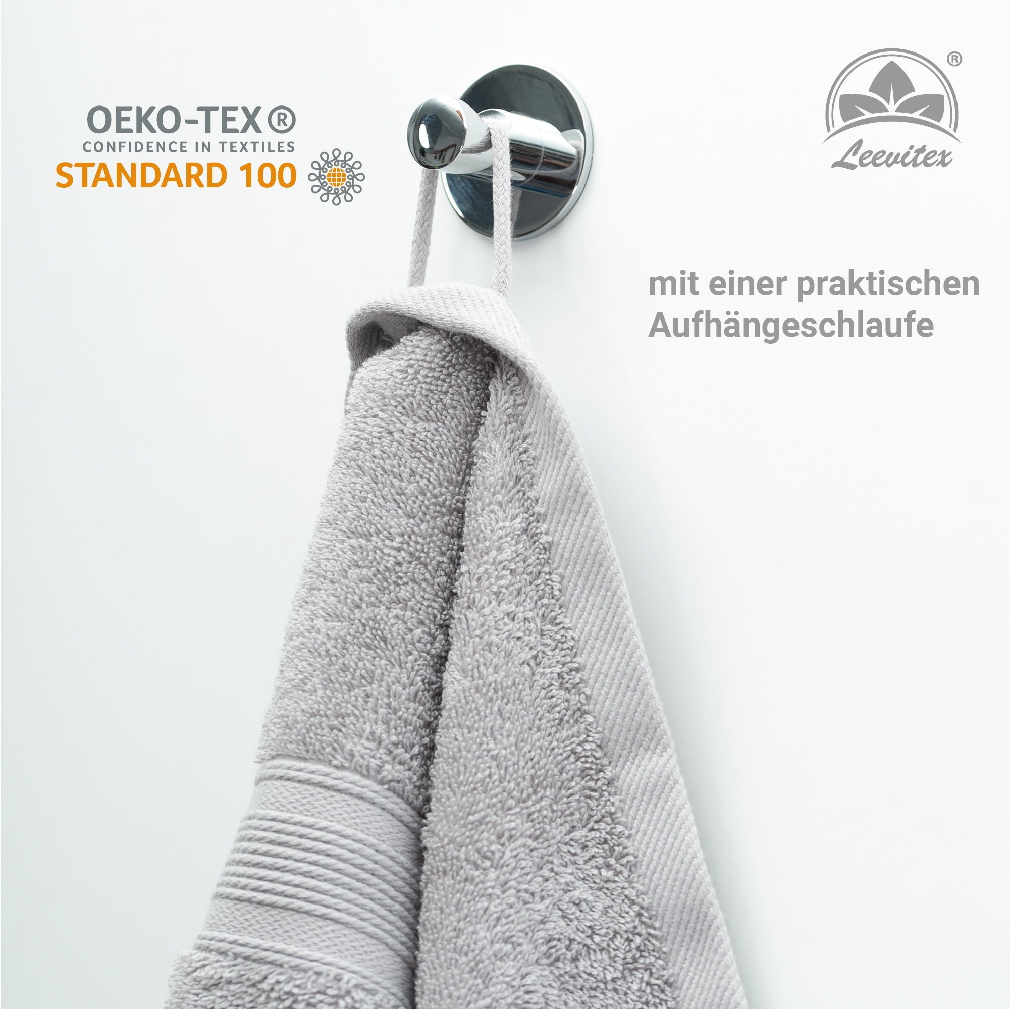 Handtücher von Leevitex – 4er Set, 100% Baumwolle, 50 x 100 cm, weich und saugfähig