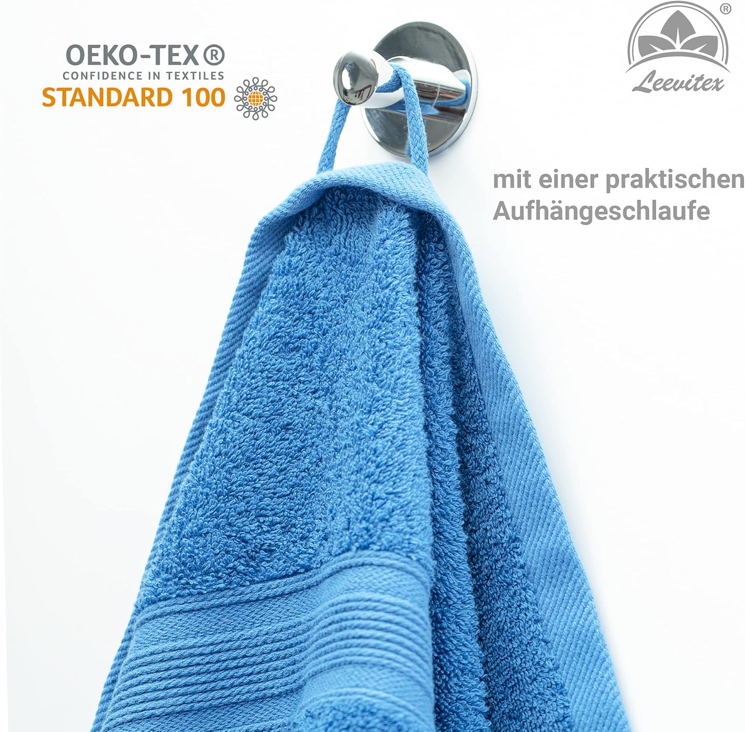 Handtücher von Leevitex – 4er Set, 100% Baumwolle, 50 x 100 cm, weich und saugfähig