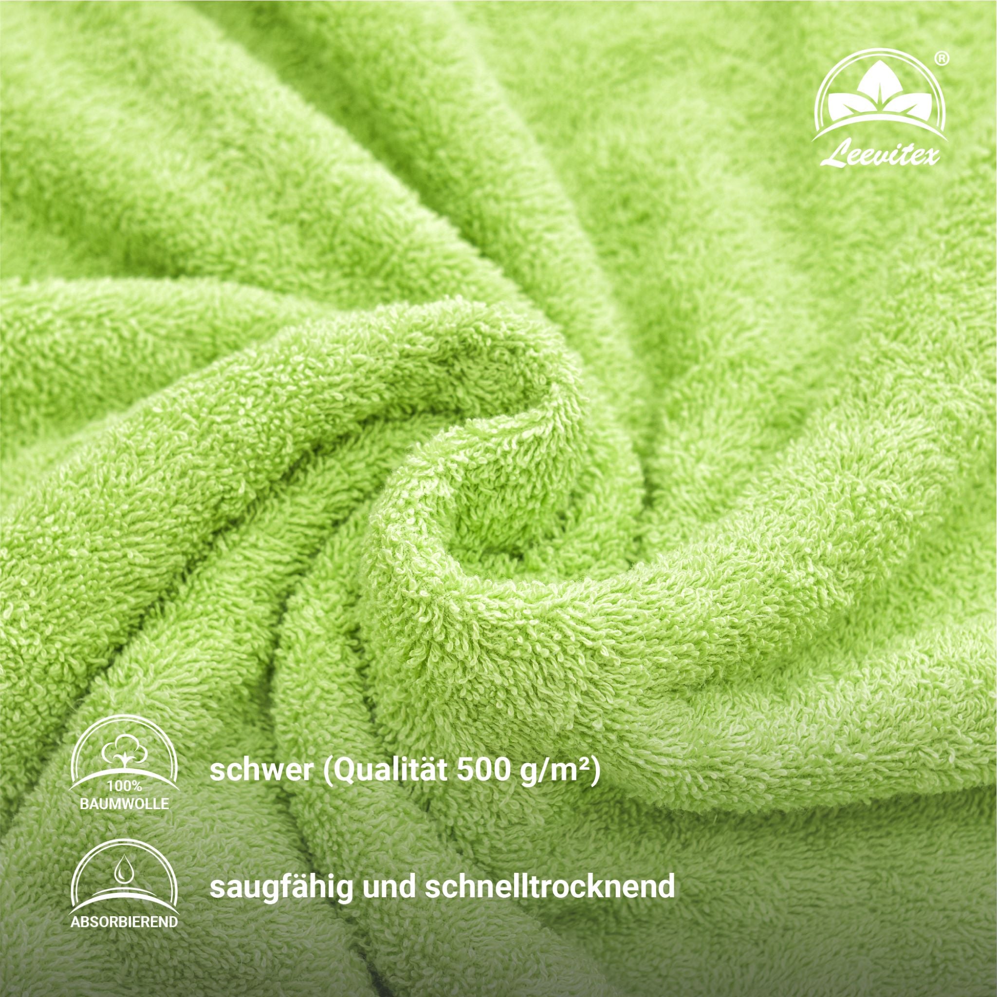 Duschtücher im 2er Set – 100% Baumwolle, 70 x 140 cm, weich und saugfähig