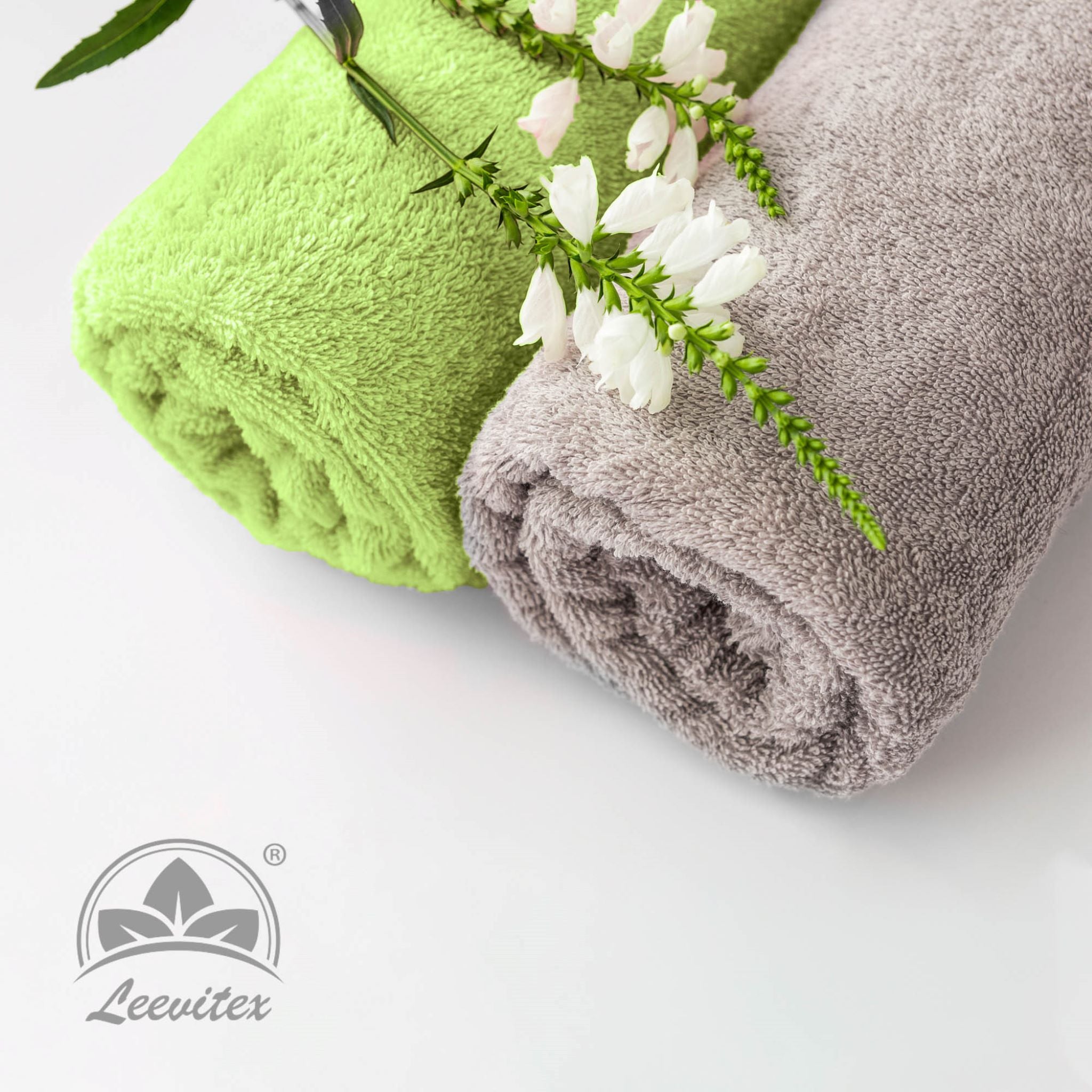 Duschtücher im 2er Set – 100% Baumwolle, 70 x 140 cm, weich und saugfähig