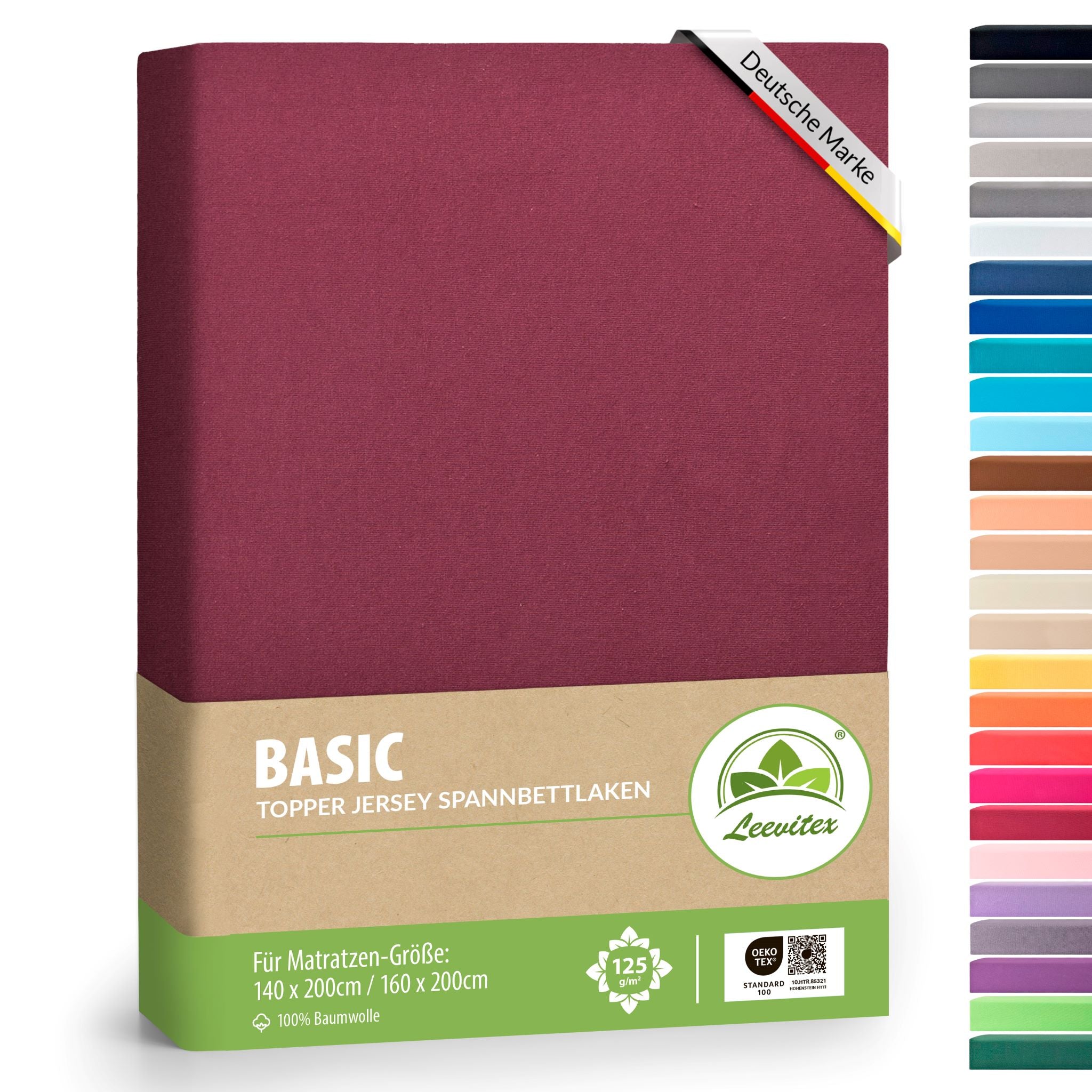 Topper Spannbettlaken 140x200 bis 160x200 / 220 cm | 18 cm Steg | verschiedene Materialstärken