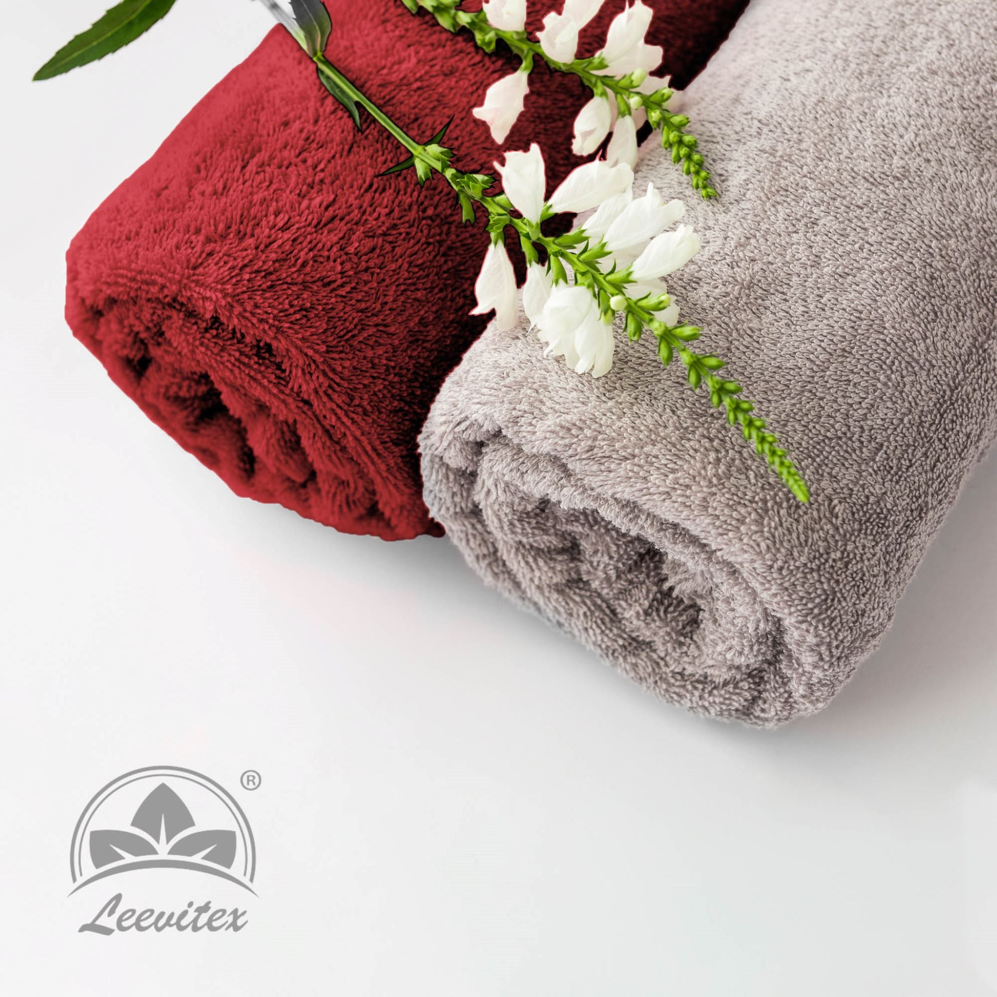 Saunatücher aus 100% Baumwolle im 1er Set – 80 x 200 cm, weich und saugfähig