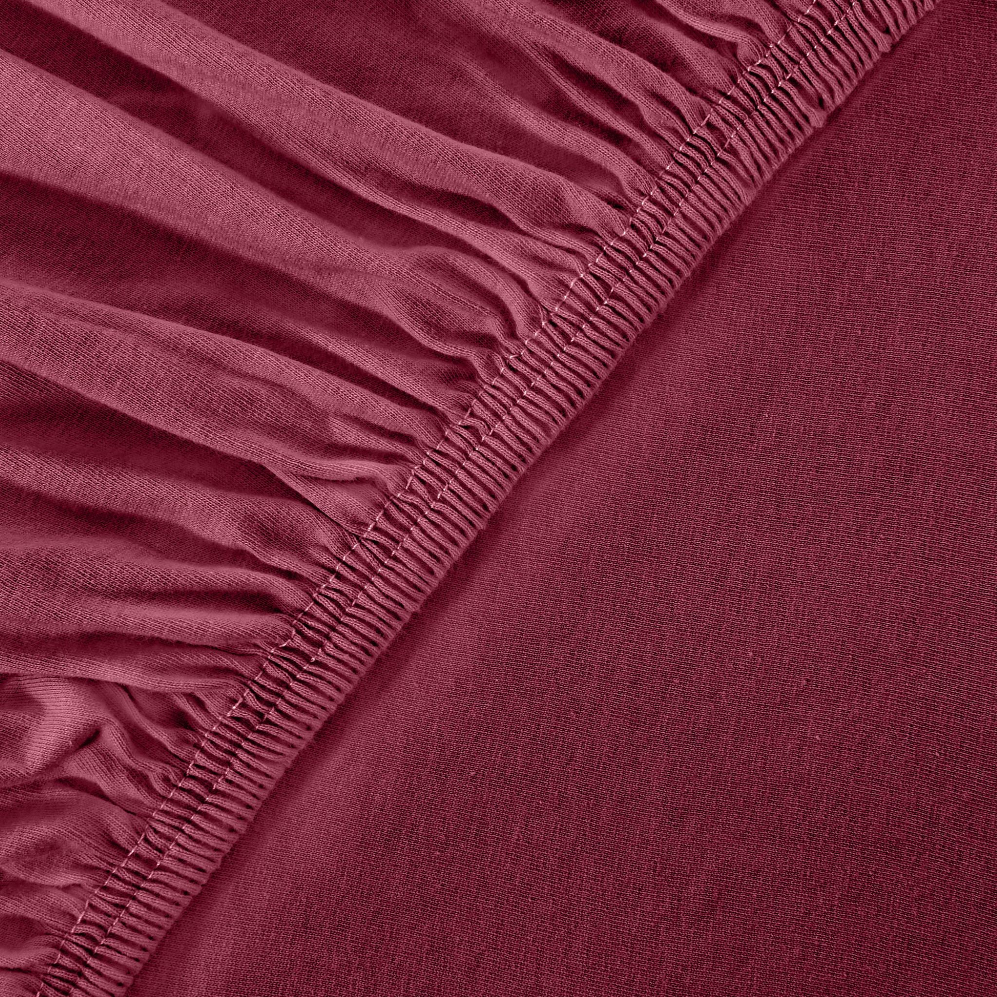 Basic Spannbettlaken 200x200 cm - 200x220 cm | 40 cm Steg | 100% Jersey-Baumwolle