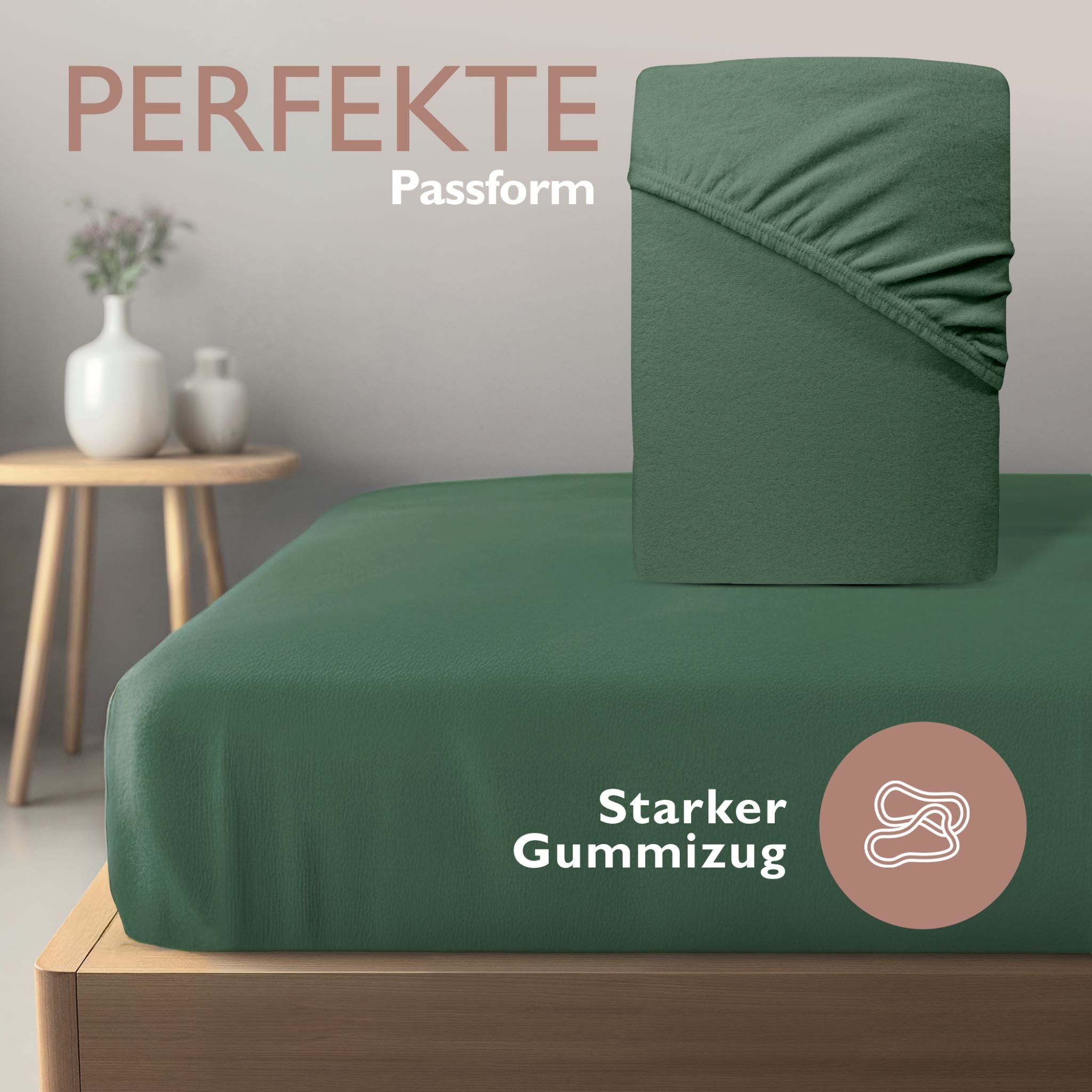 Winterspannbettlaken für 140x200 bis 160x200 cm | 40 cm Steg | 80% Baumwolle 20% Polyester