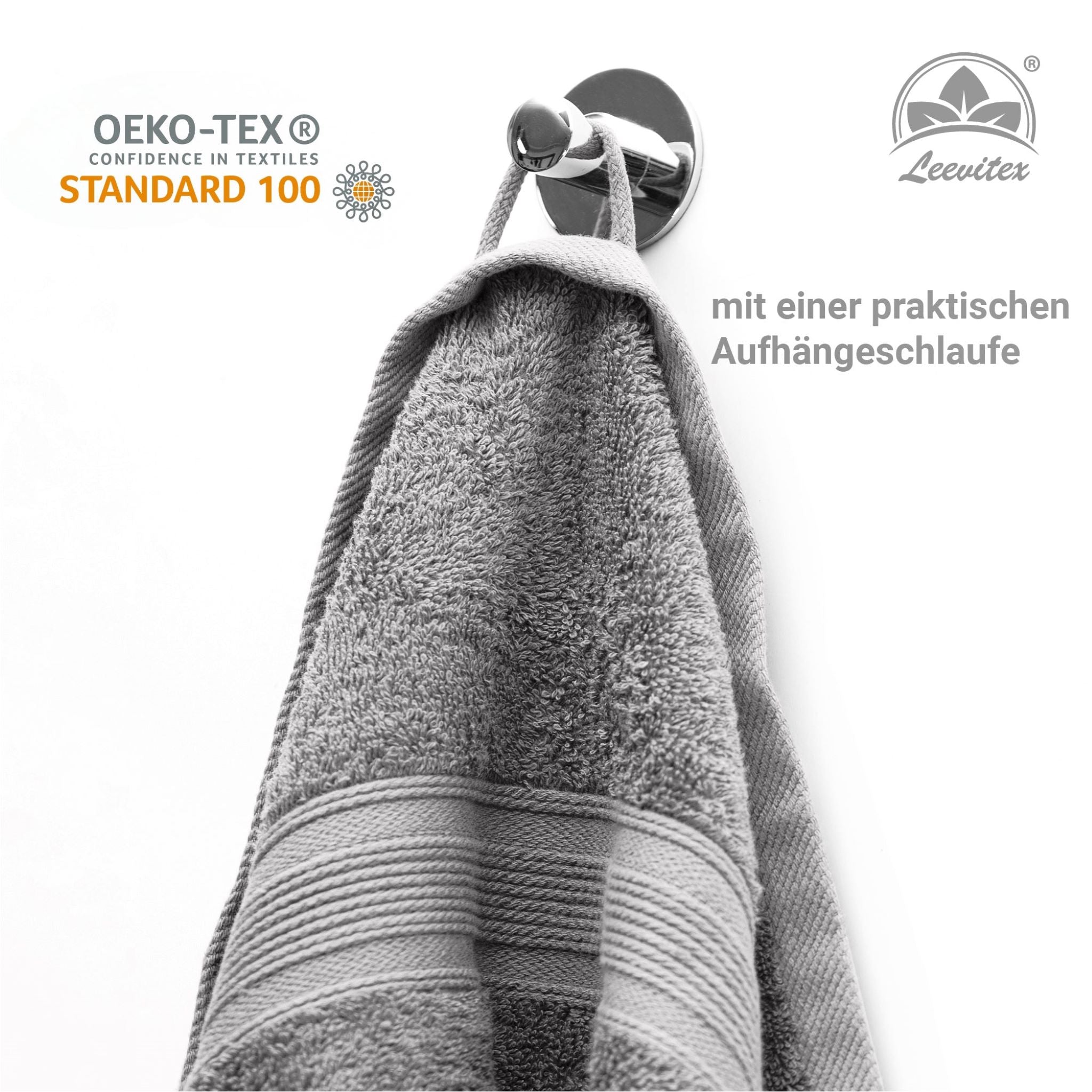 Duschtücher im 2er Set – 100% Baumwolle, 70 x 140 cm, weich und saugfähig