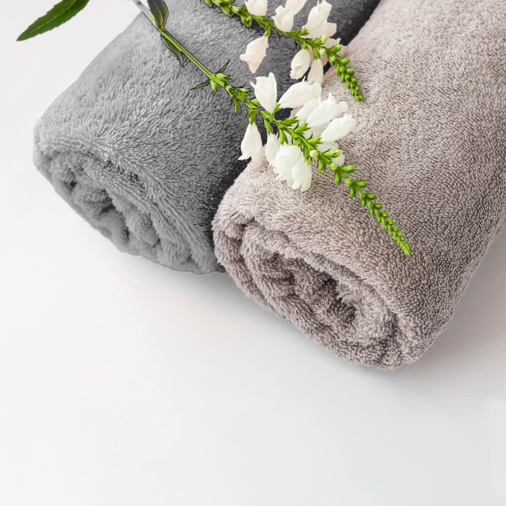 Saunatücher aus 100% Baumwolle im 2er Set – 80 x 200 cm, weich und saugfähig