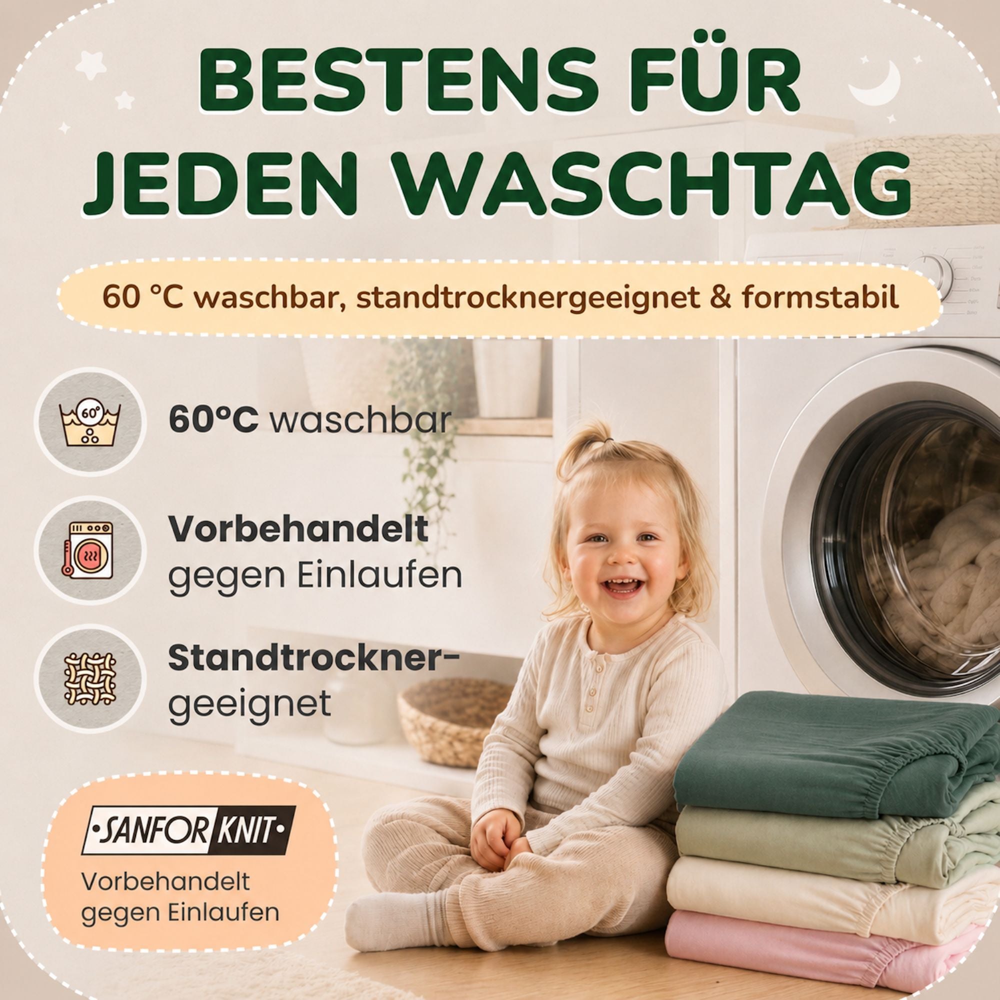 Kinder Spannbettlaken 70 x 140 cm von Leevitex im 1er Pack – 100% Jersey-Baumwolle,