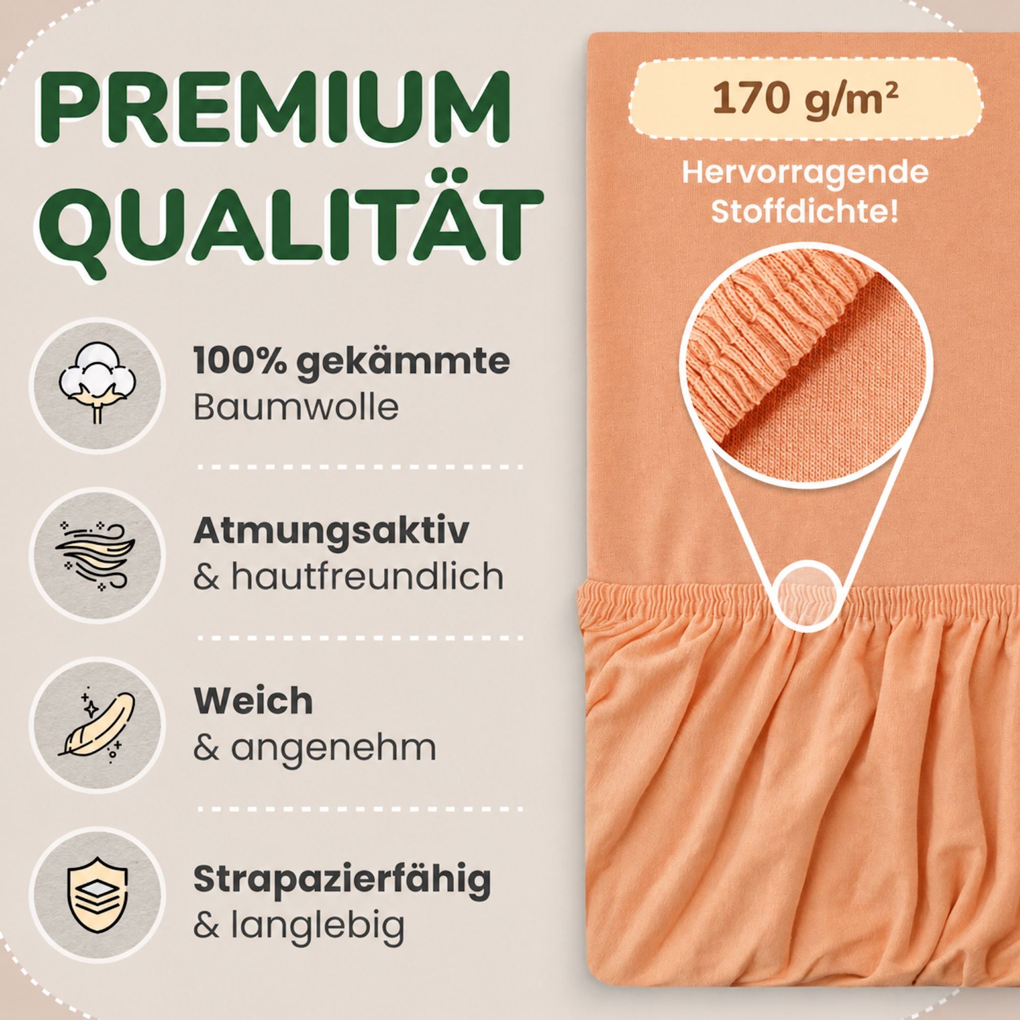 Kinder Spannbettlaken 70 x 140 cm von Leevitex im 1er Pack – 100% Jersey-Baumwolle,