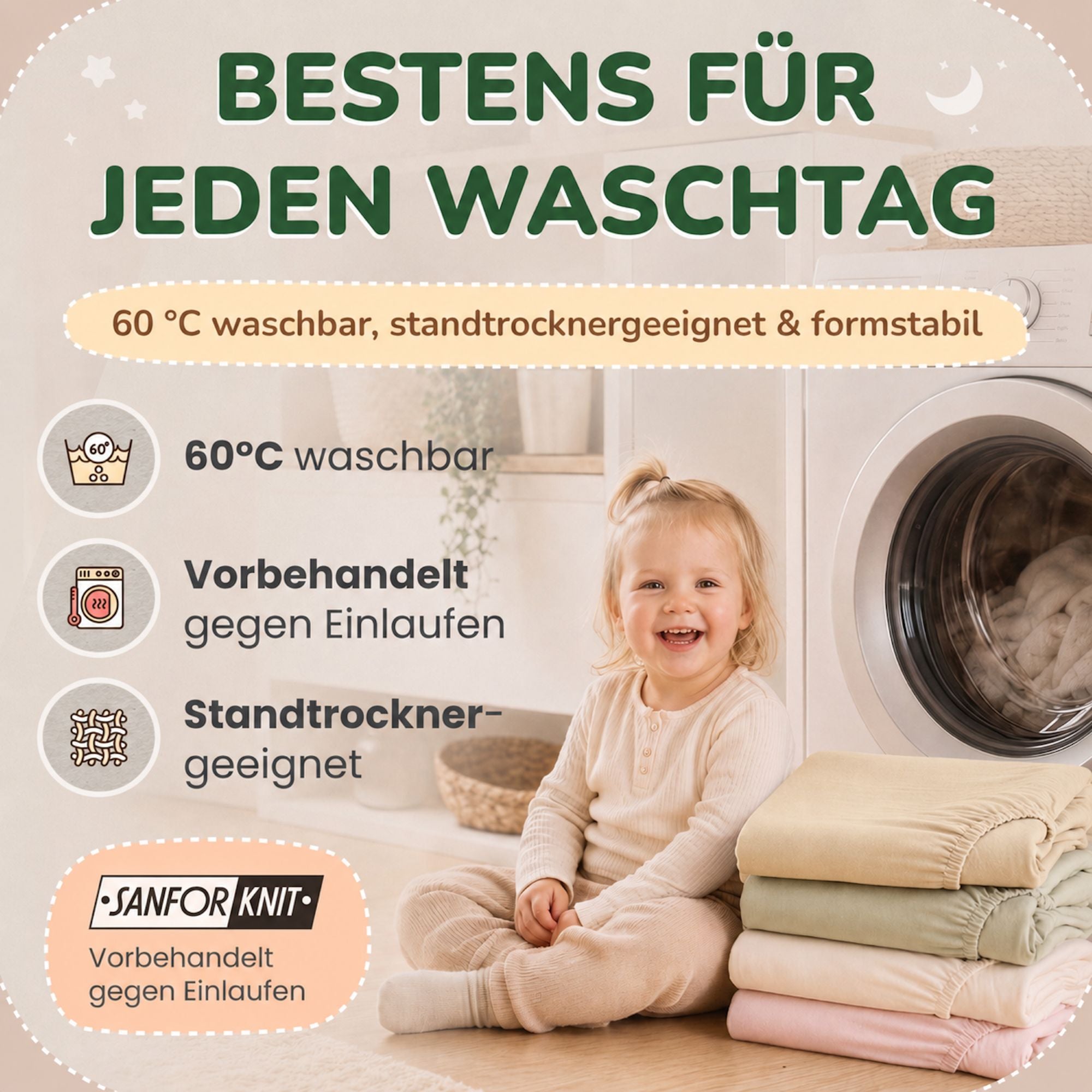 Kinder Spannbettlaken 70 x 140 cm von Leevitex im 1er Pack – 100% Jersey-Baumwolle,