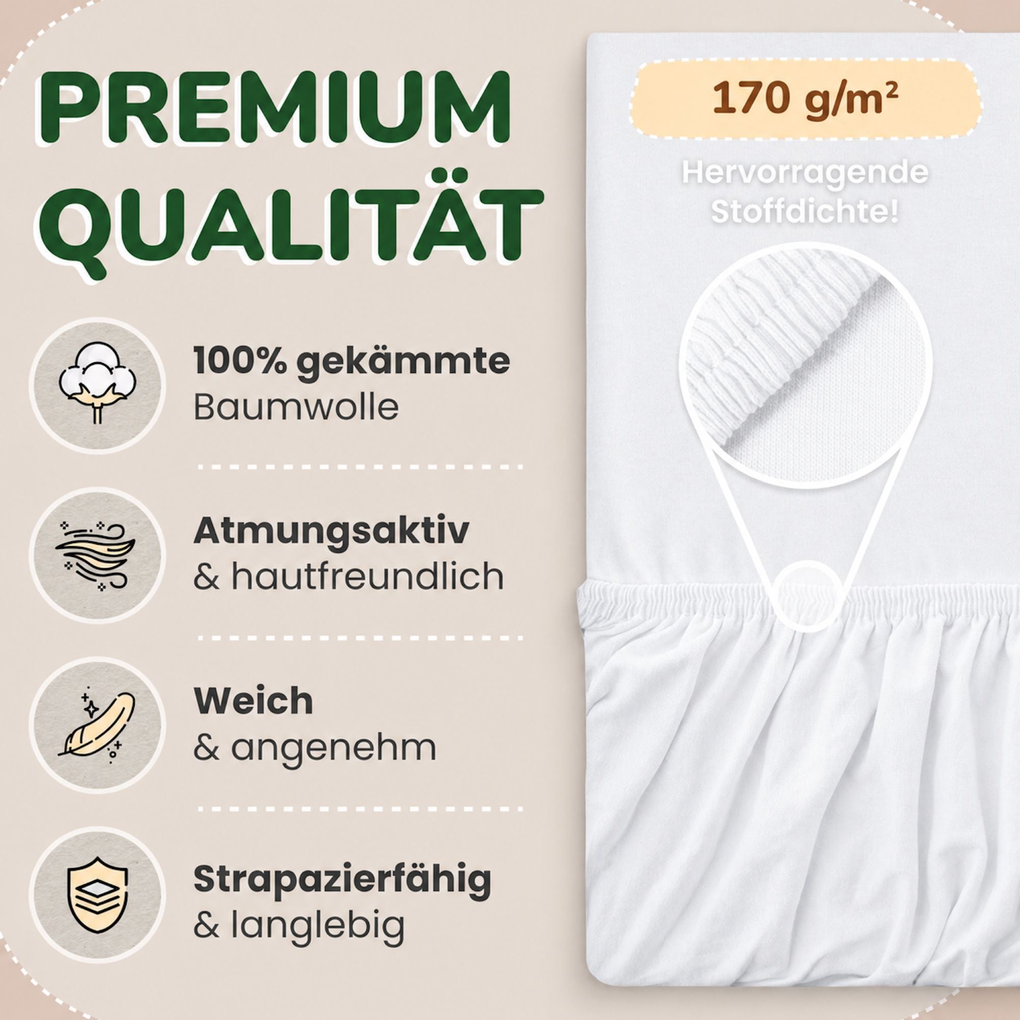 Kinder Spannbettlaken 70 x 140 cm von Leevitex im 1er Pack – 100% Jersey-Baumwolle,