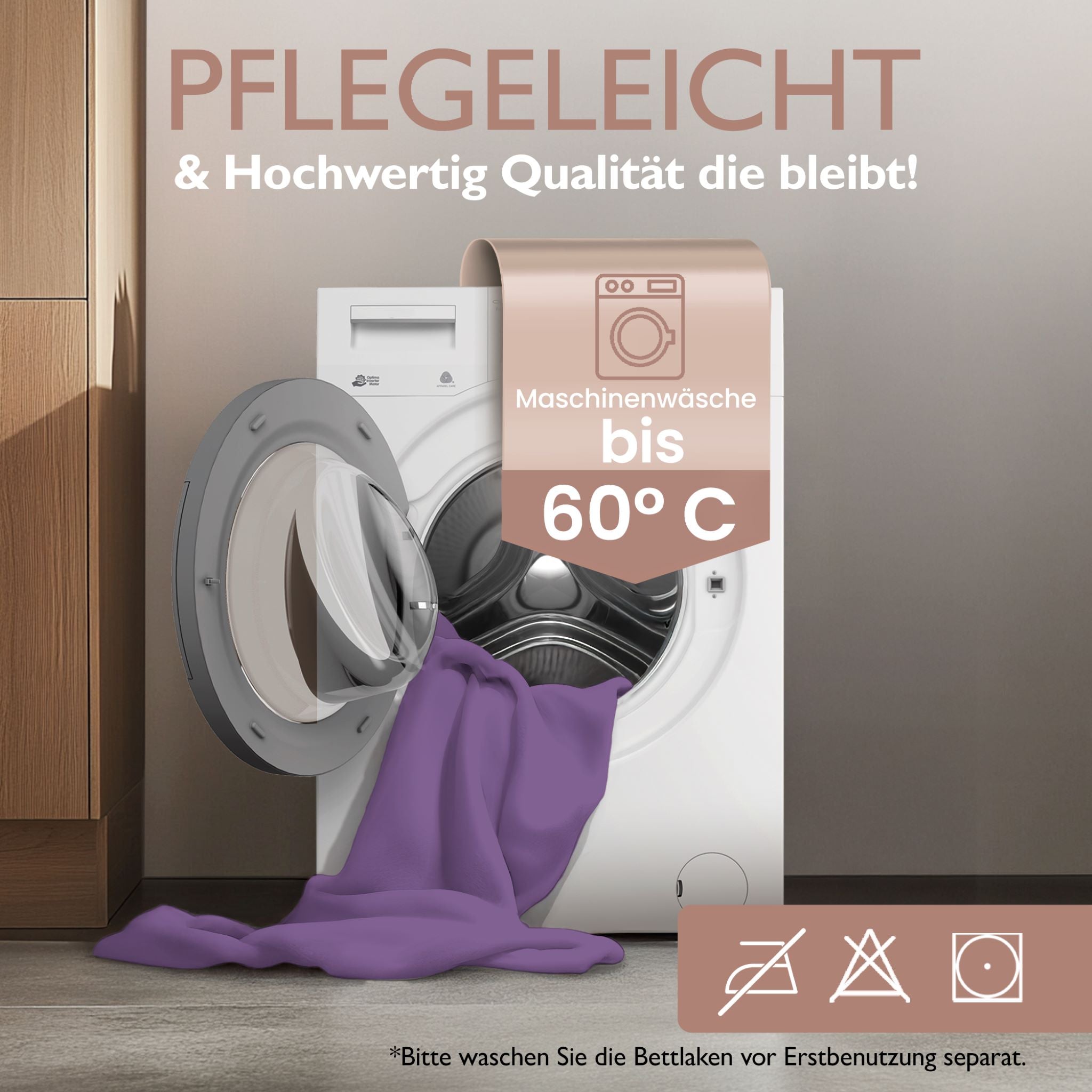 Winterspannbettlaken für 90x200 bis 100x200 cm | 40 cm Steg | 80% Baumwolle 20% Polyester