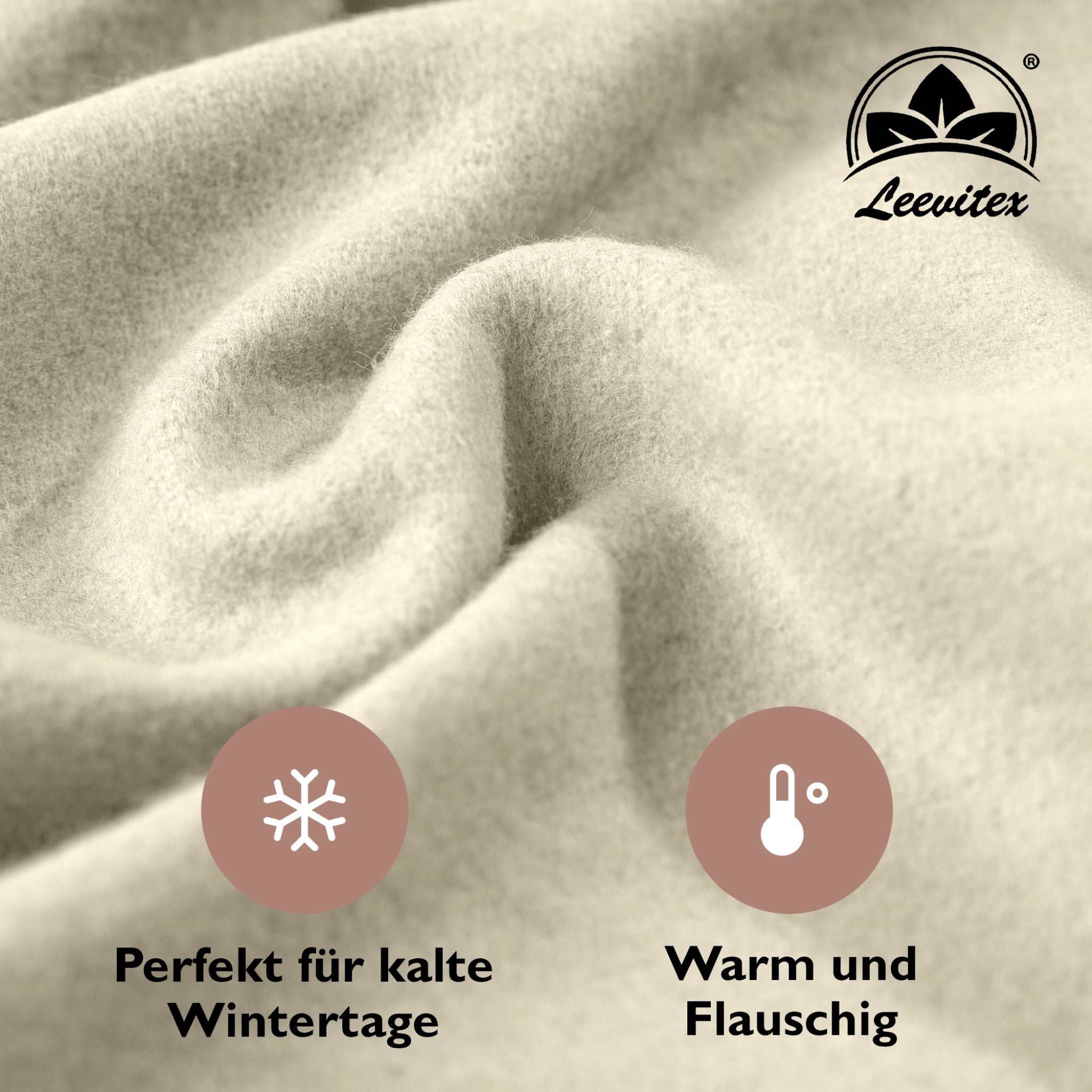 Winterspannbettlaken für 140x200 bis 160x200 cm | 40 cm Steg | 80% Baumwolle 20% Polyester