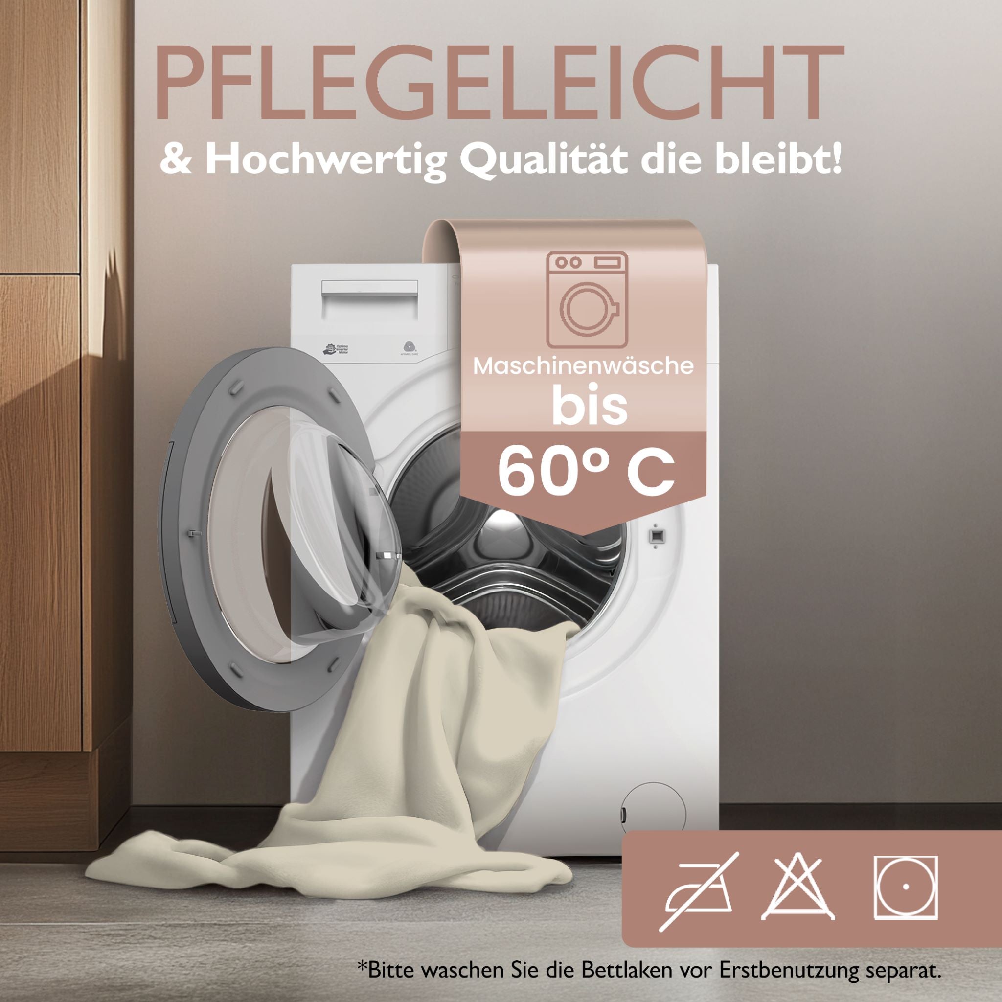 Winterspannbettlaken für 180x200 bis 200x200 cm | 40 cm Steg | 80% Baumwolle 20% Polyester