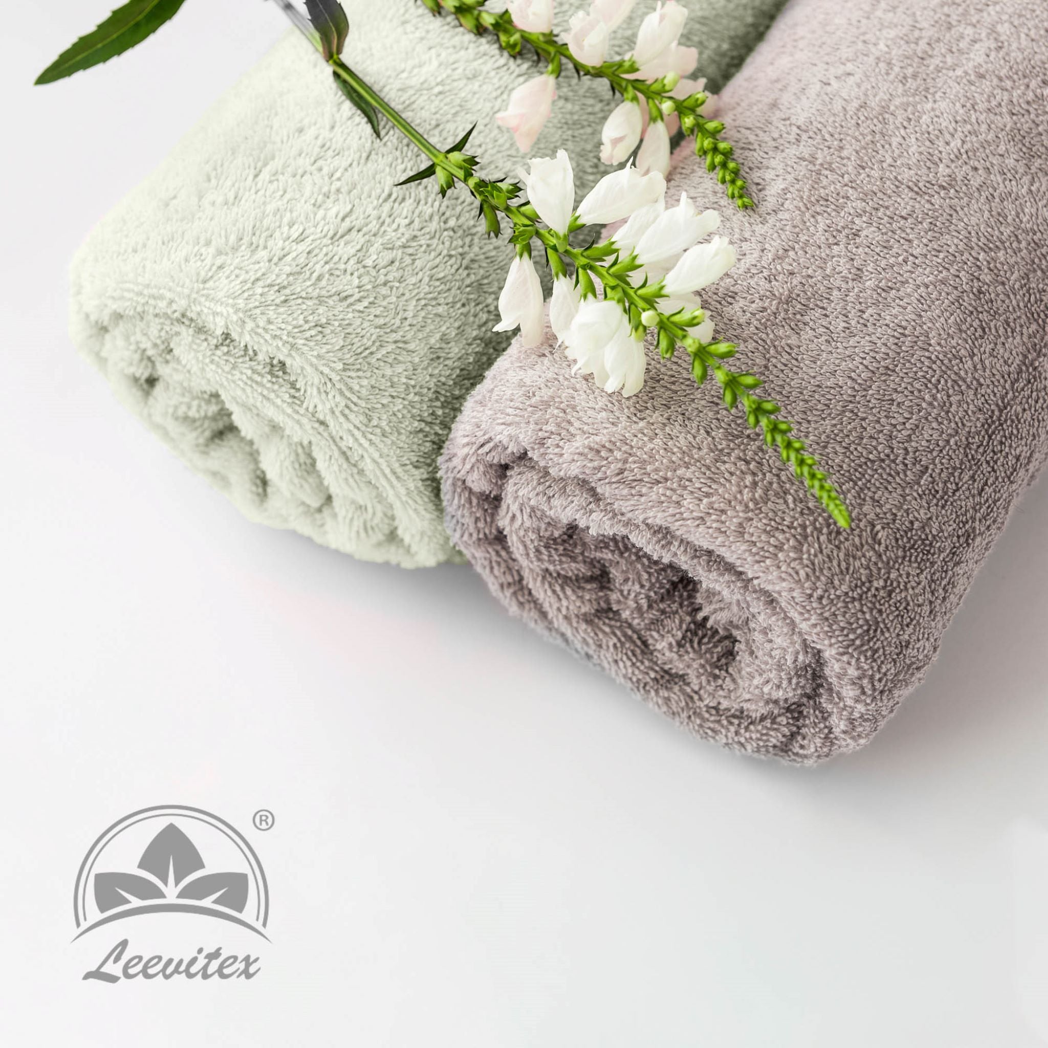 Saunatücher aus 100% Baumwolle im 2er Set – 80 x 200 cm, weich und saugfähig