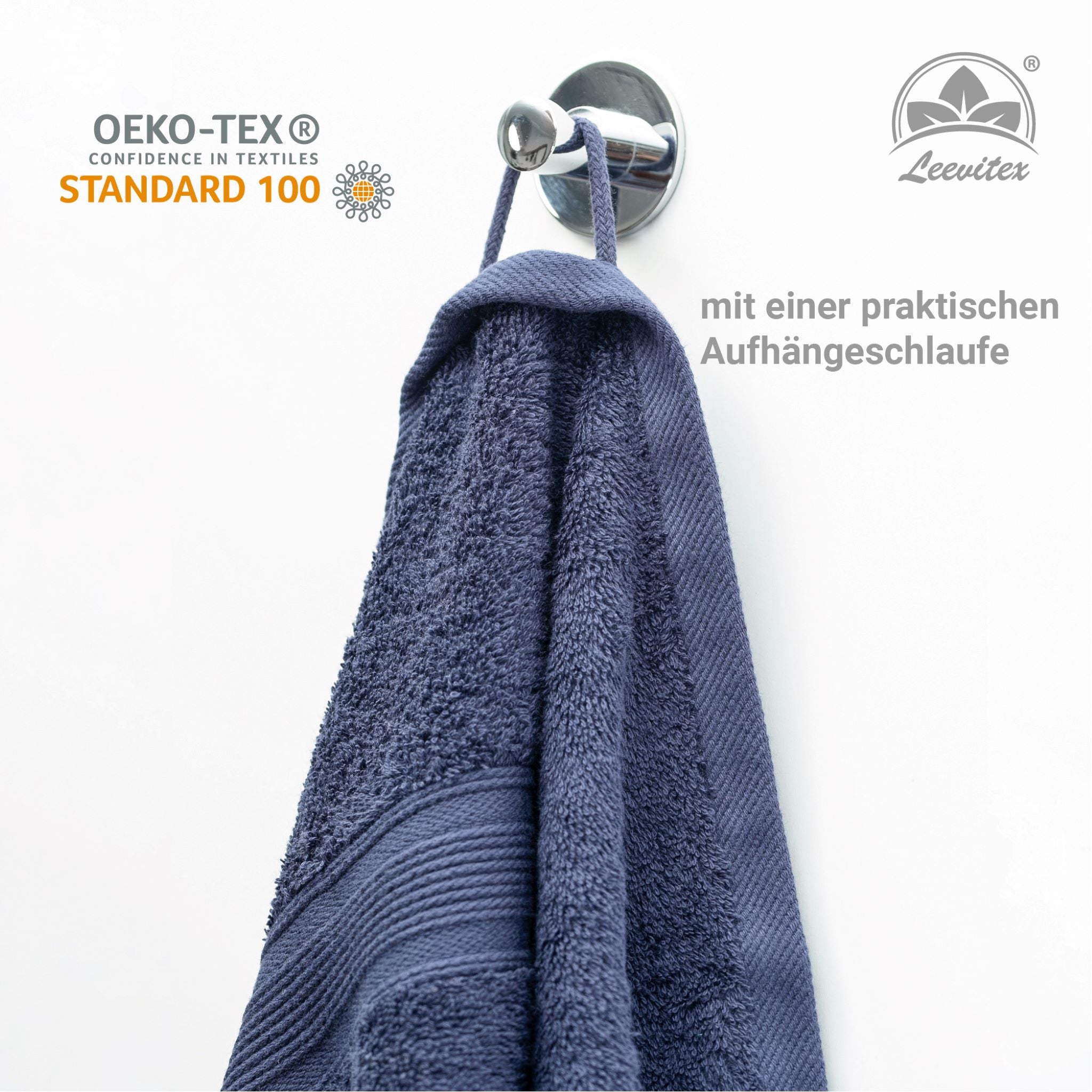 Saunatücher aus 100% Baumwolle im 1er Set – 80 x 200 cm, weich und saugfähig