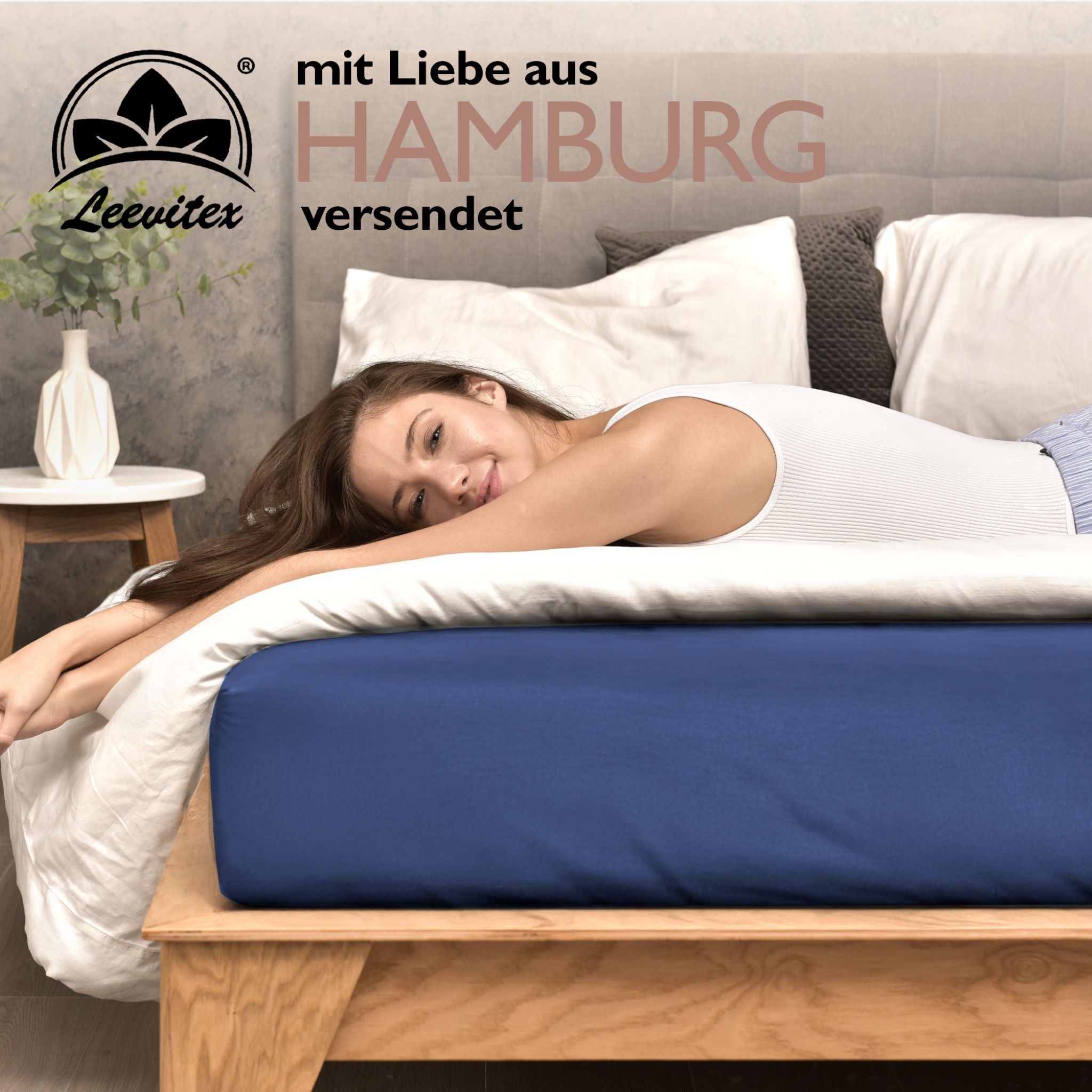 Winterspannbettlaken für 140x200 bis 160x200 cm | 40 cm Steg | 80% Baumwolle 20% Polyester