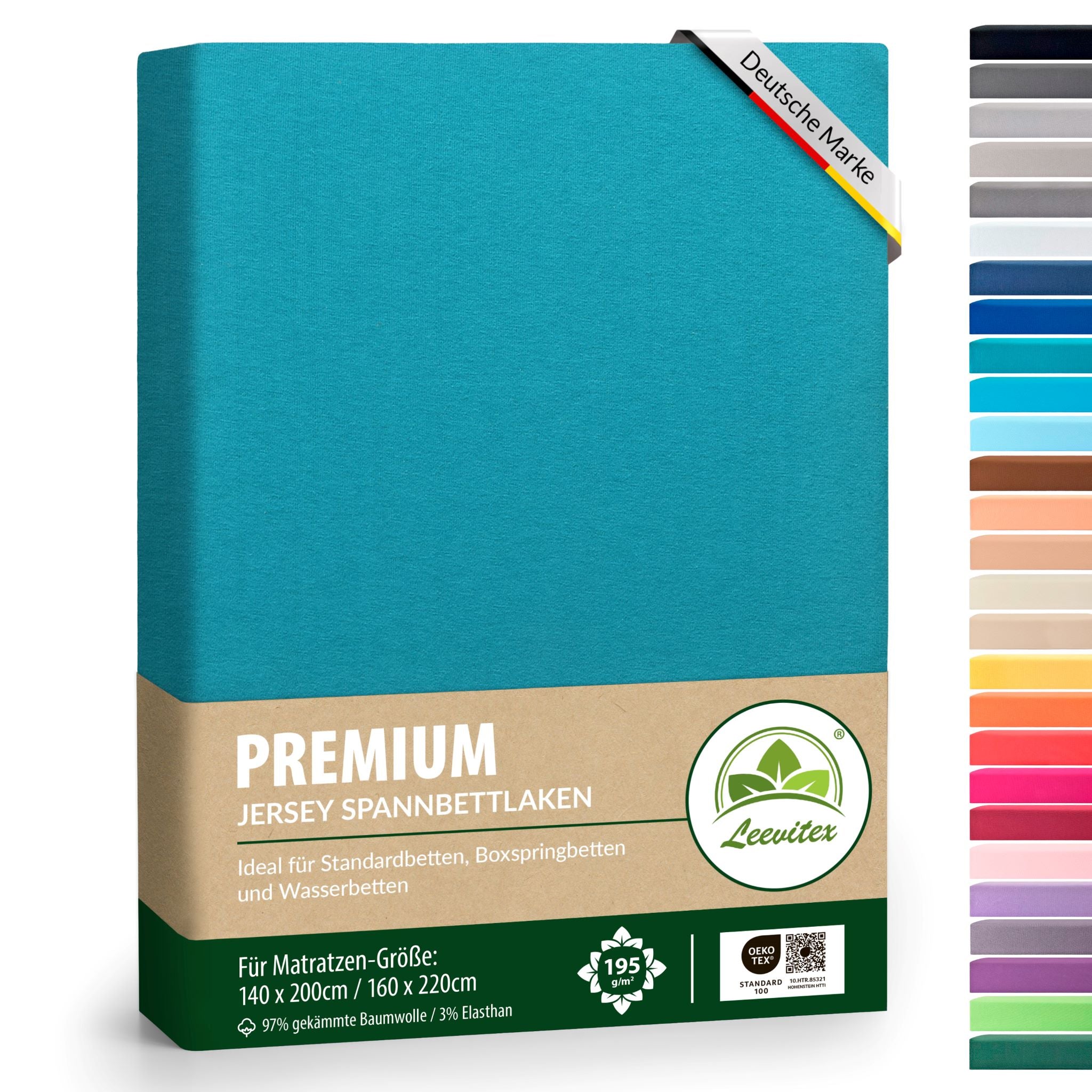 Spannbettlaken für Boxspringbetten 140x200 bis 160x220 cm | 40 cm Steg | verschiedene Materialstärken