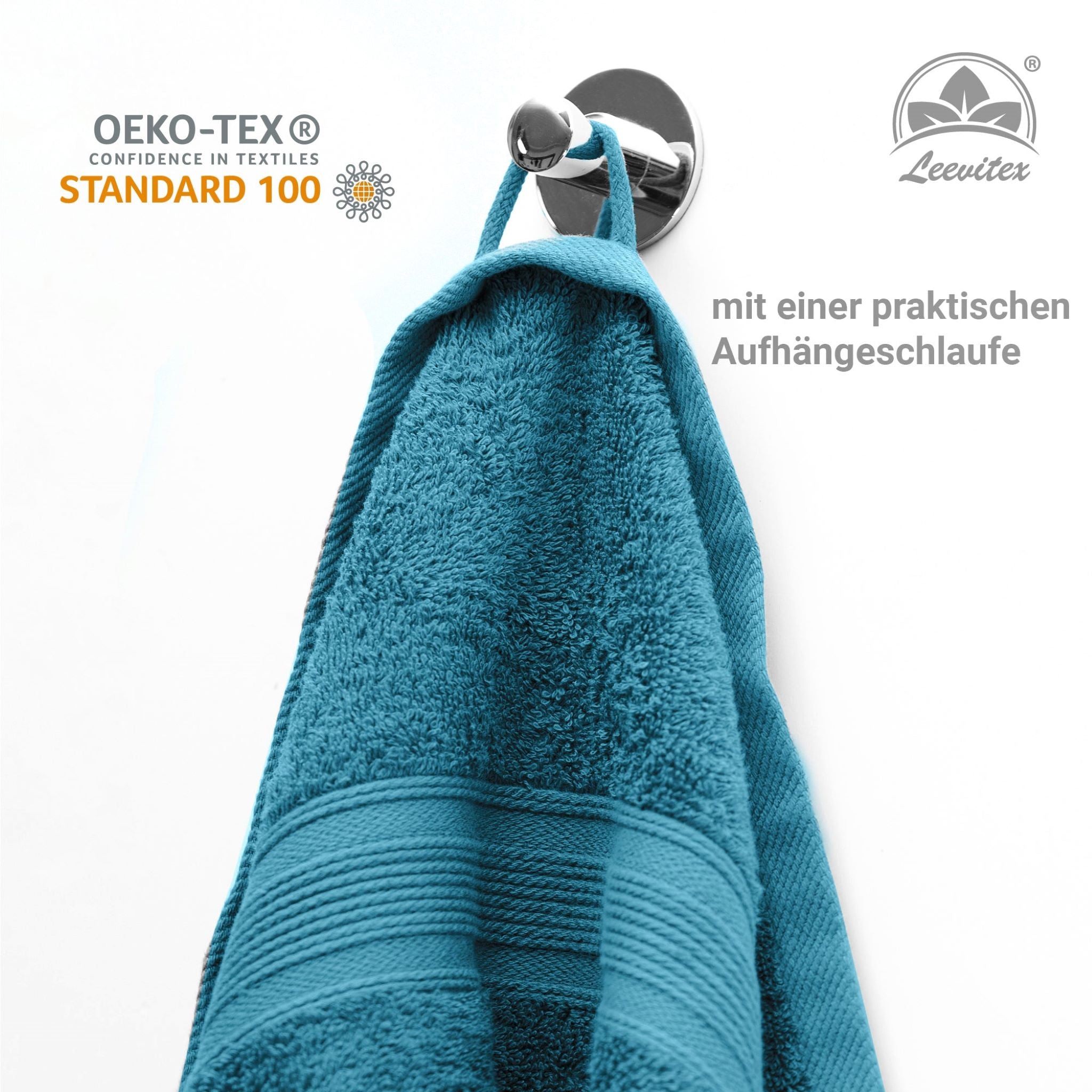 Saunatücher aus 100% Baumwolle im 2er Set – 80 x 200 cm, weich und saugfähig