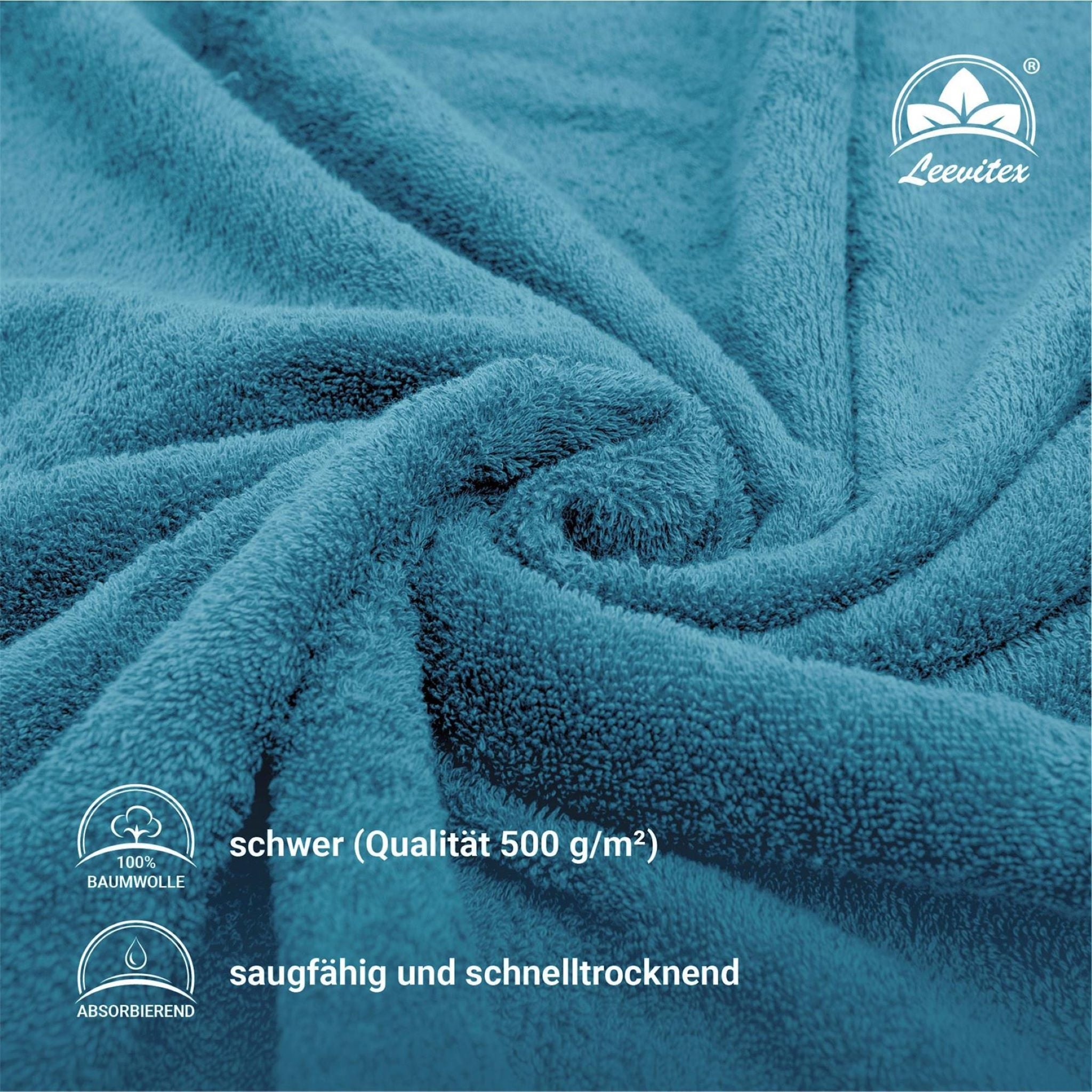 Saunatücher aus 100% Baumwolle im 2er Set – 80 x 200 cm, weich und saugfähig