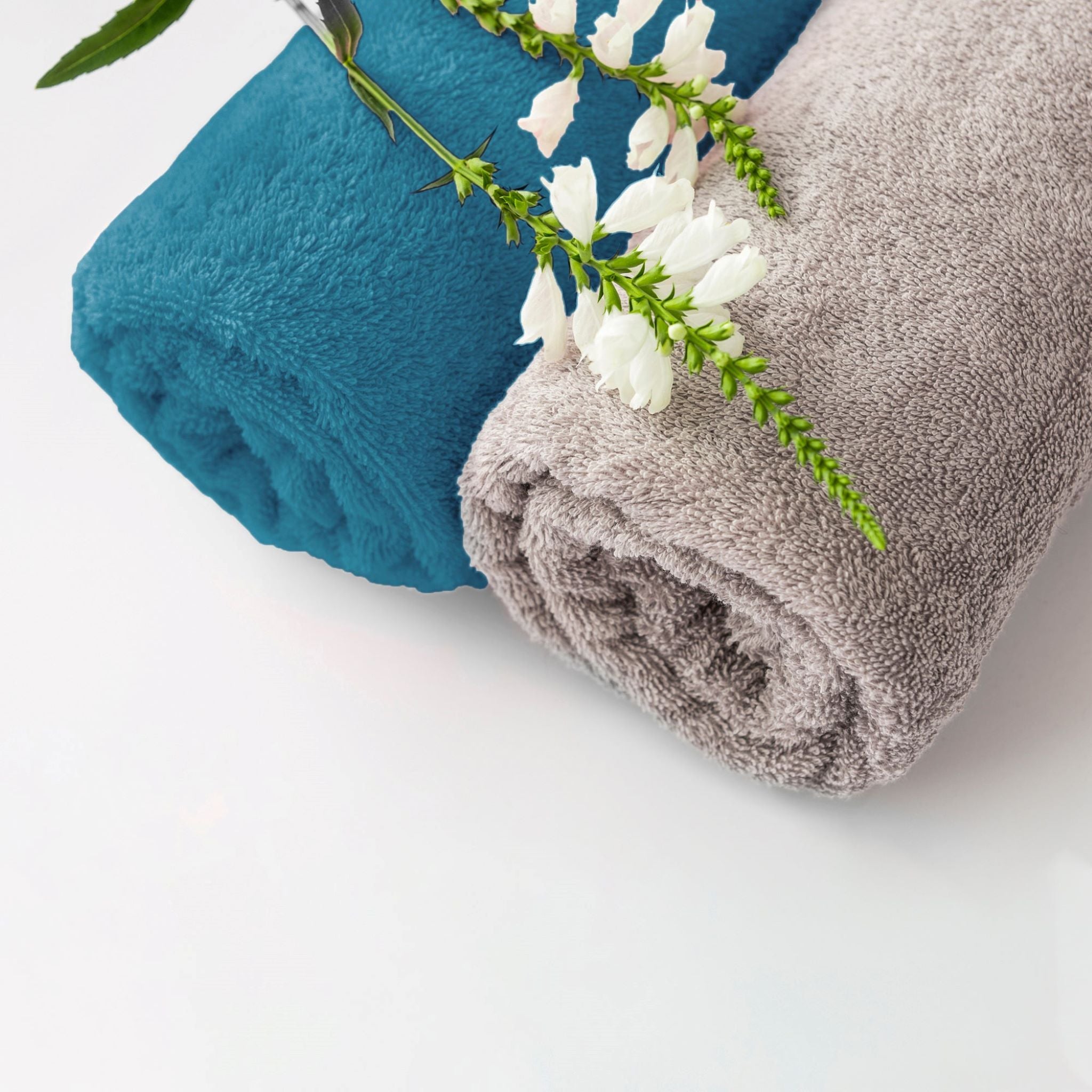 Saunatücher aus 100% Baumwolle im 2er Set – 80 x 200 cm, weich und saugfähig