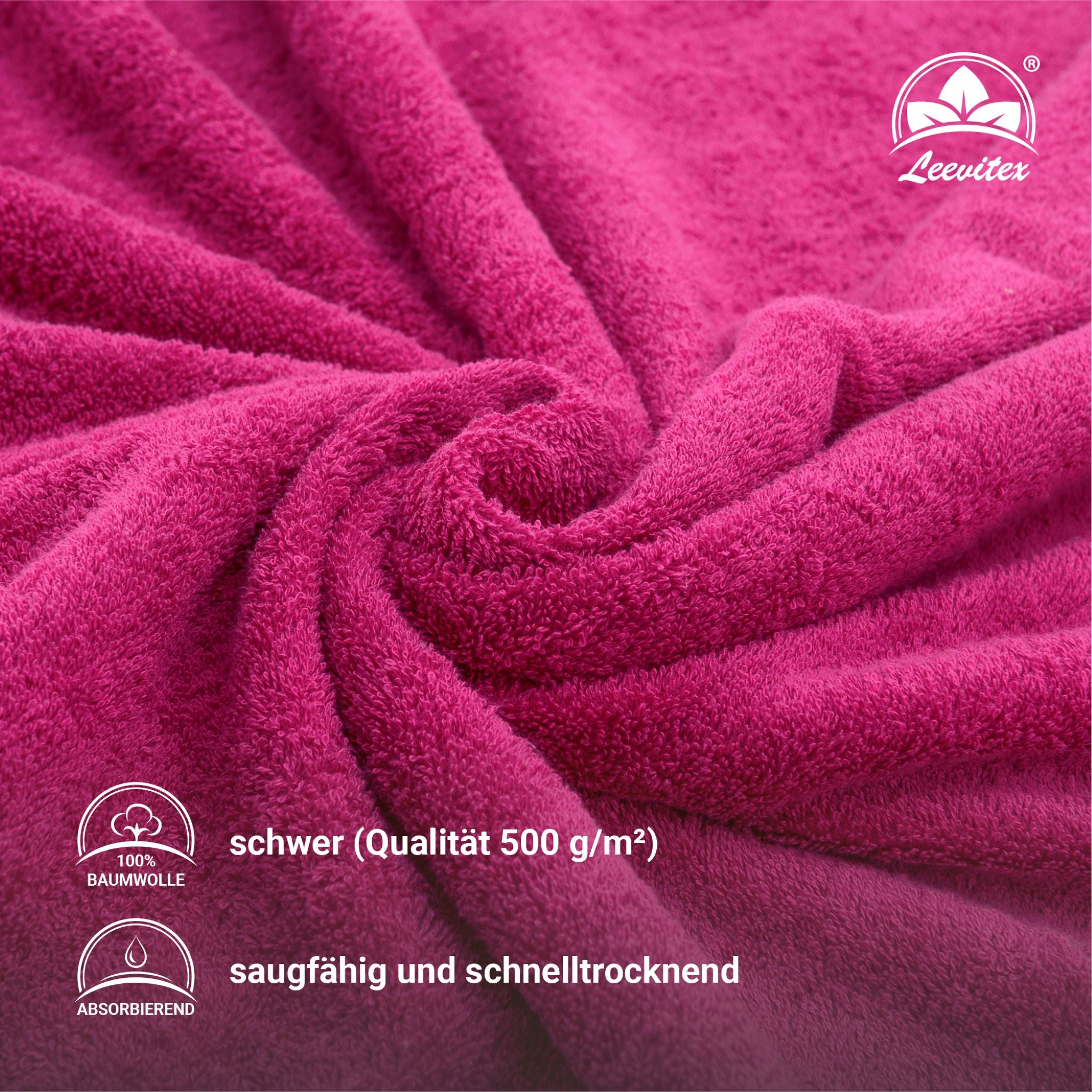 Saunatücher aus 100% Baumwolle im 2er Set – 80 x 200 cm, weich und saugfähig
