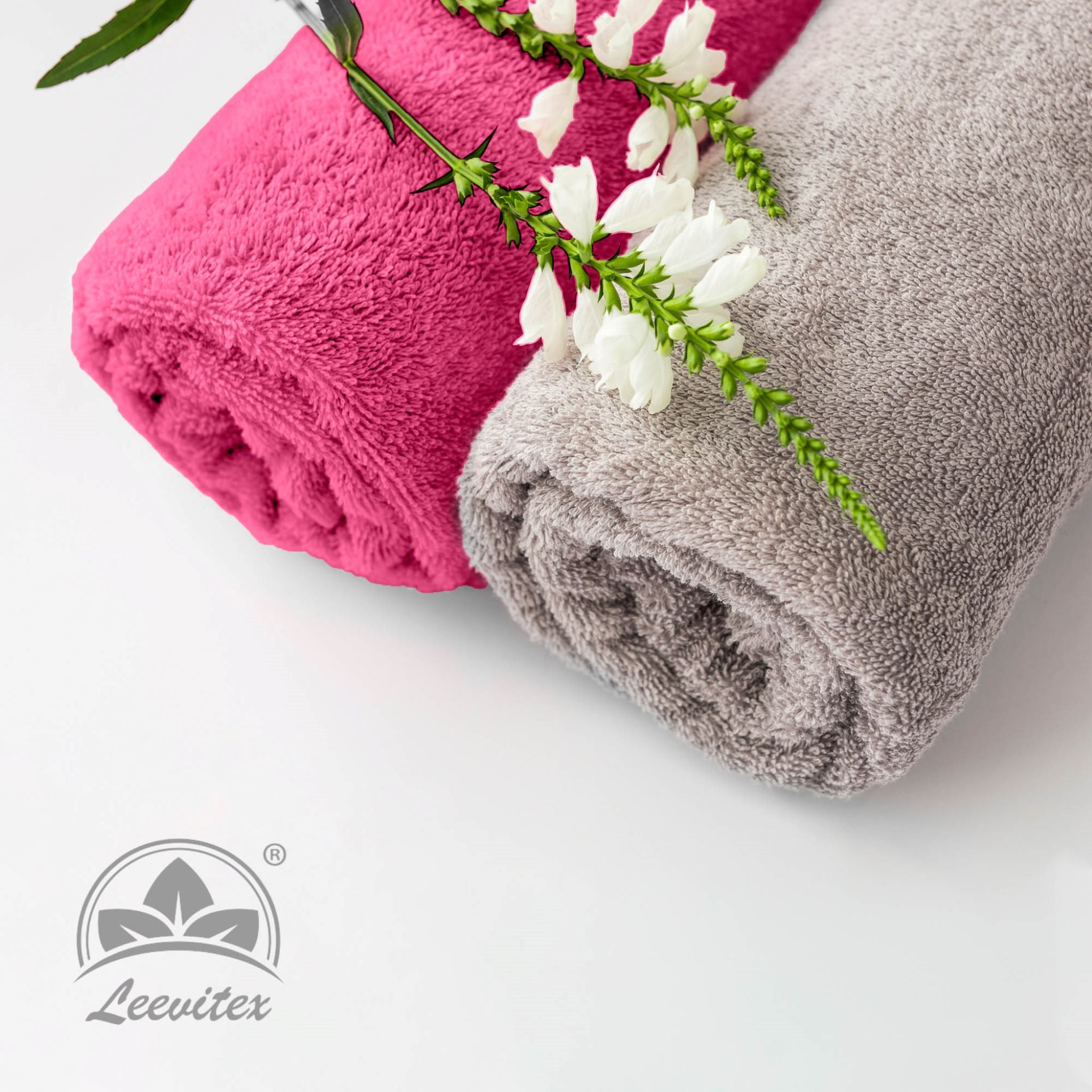 Saunatücher aus 100% Baumwolle im 2er Set – 80 x 200 cm, weich und saugfähig