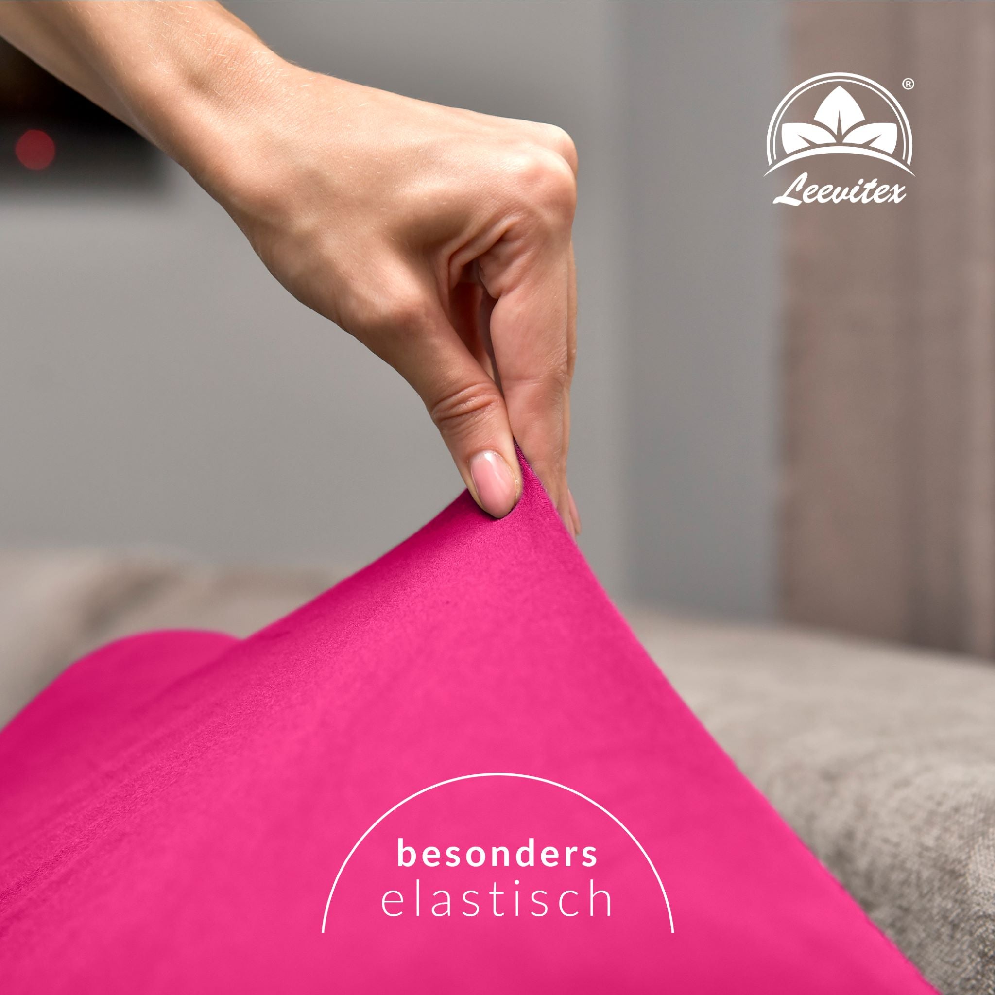 Basic Spannbettlaken 200x200 cm - 200x220 cm | 40 cm Steg | 100% Jersey-Baumwolle