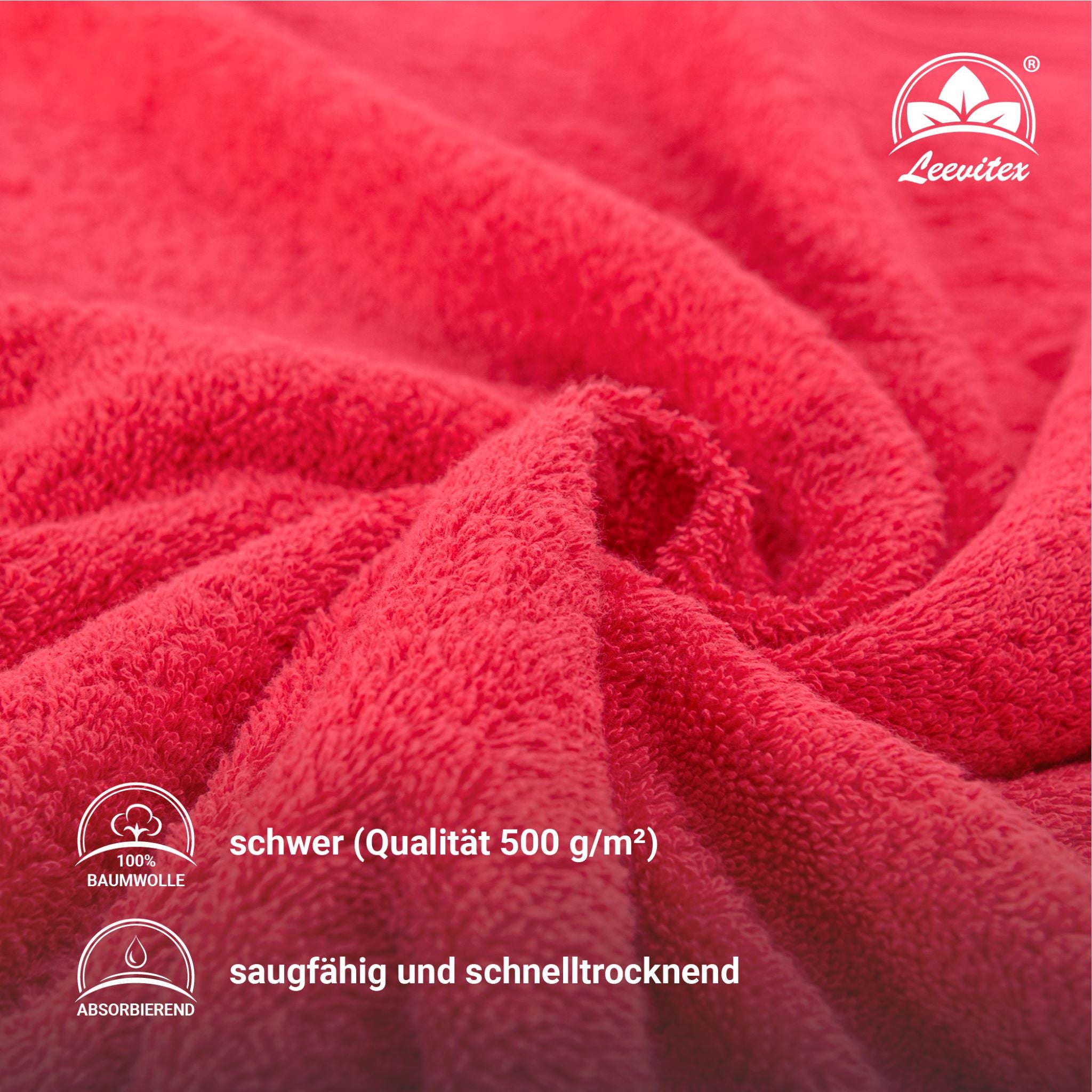 Saunatücher aus 100% Baumwolle im 2er Set – 80 x 200 cm, weich und saugfähig