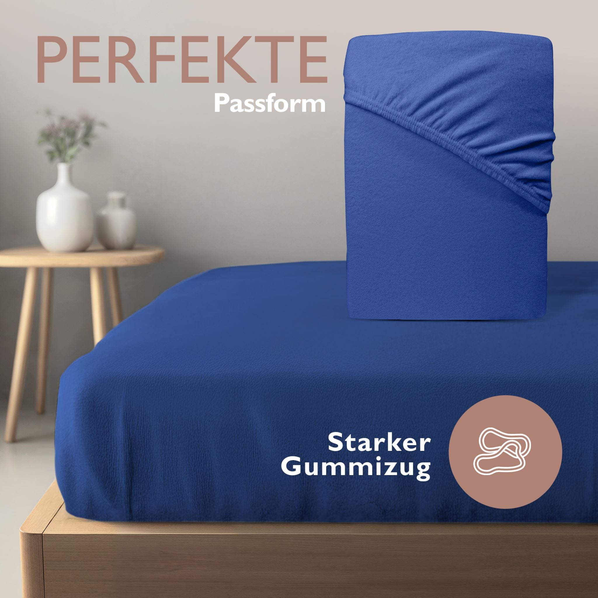 Winterspannbettlaken für 90x200 bis 100x200 cm | 40 cm Steg | 80% Baumwolle 20% Polyester