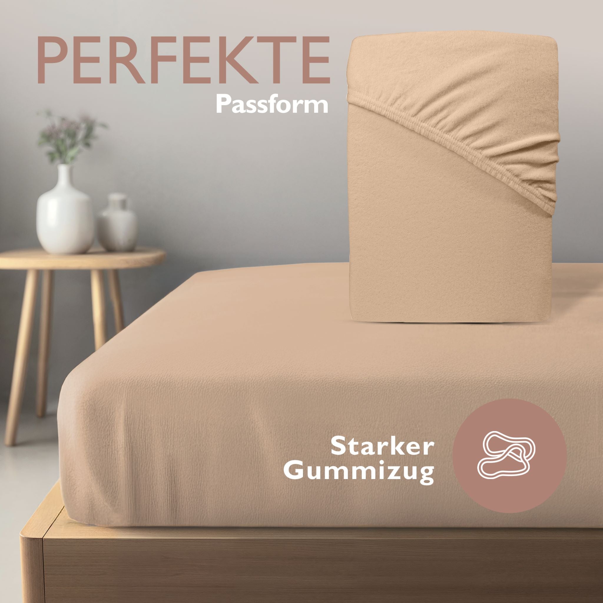 Winterspannbettlaken für 140x200 bis 160x200 cm | 40 cm Steg | 80% Baumwolle 20% Polyester