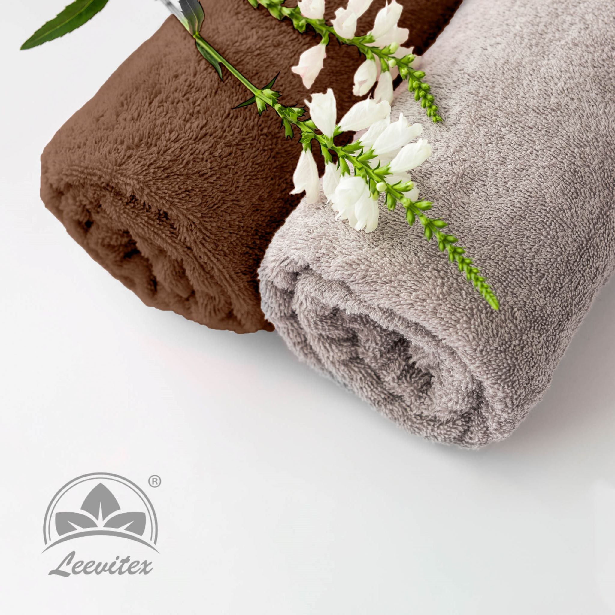 Saunatücher aus 100% Baumwolle im 2er Set – 80 x 200 cm, weich und saugfähig