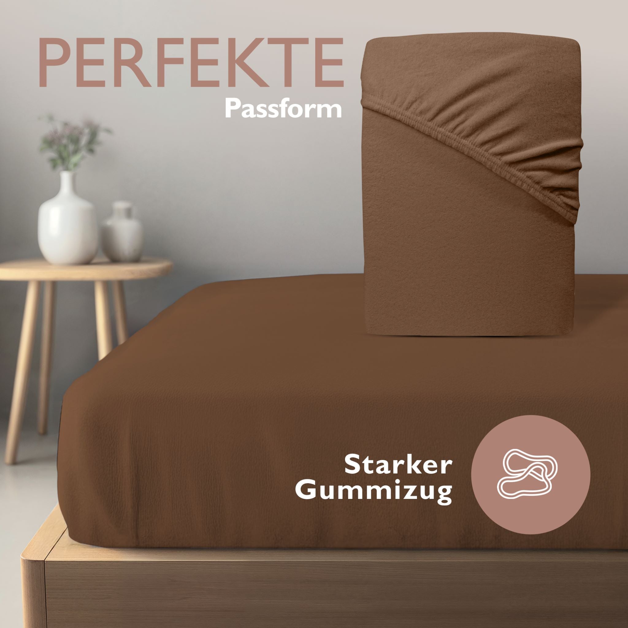 Winterspannbettlaken für 90x200 bis 100x200 cm | 40 cm Steg | 80% Baumwolle 20% Polyester