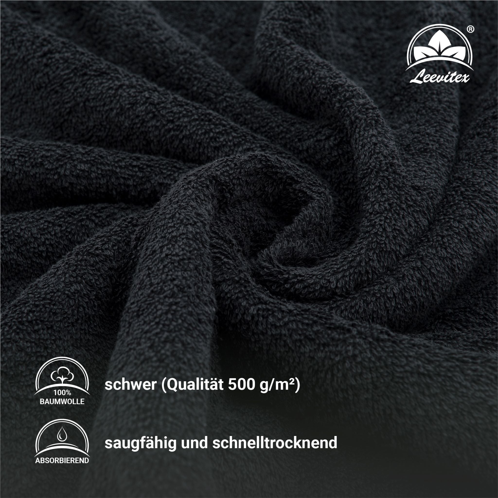 Saunatücher aus 100% Baumwolle im 1er Set – 80 x 200 cm, weich und saugfähig