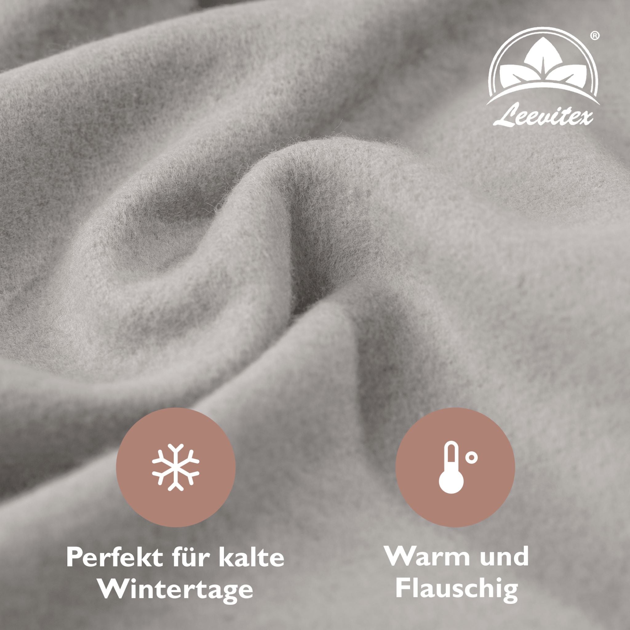 Winterspannbettlaken für 140x200 bis 160x200 cm | 40 cm Steg | 80% Baumwolle 20% Polyester