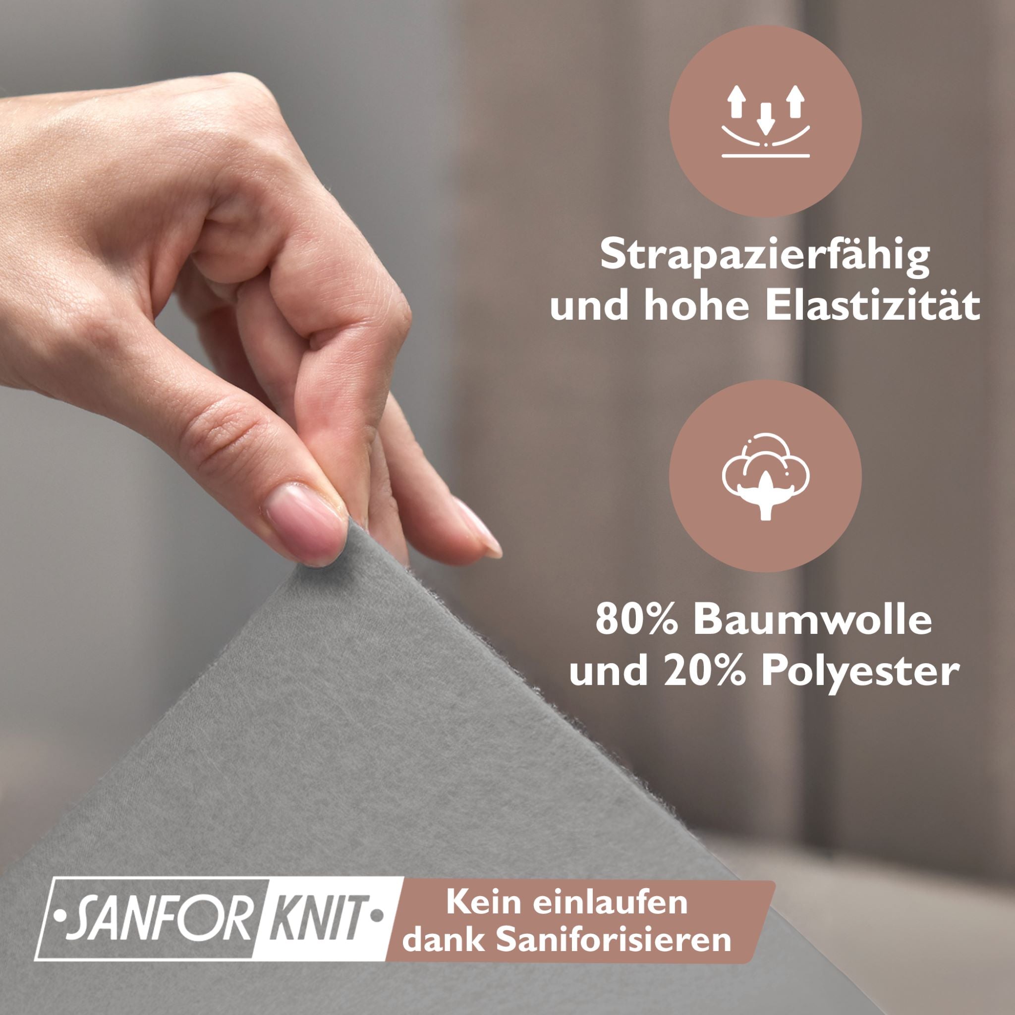 Winterspannbettlaken für 140x200 bis 160x200 cm | 40 cm Steg | 80% Baumwolle 20% Polyester