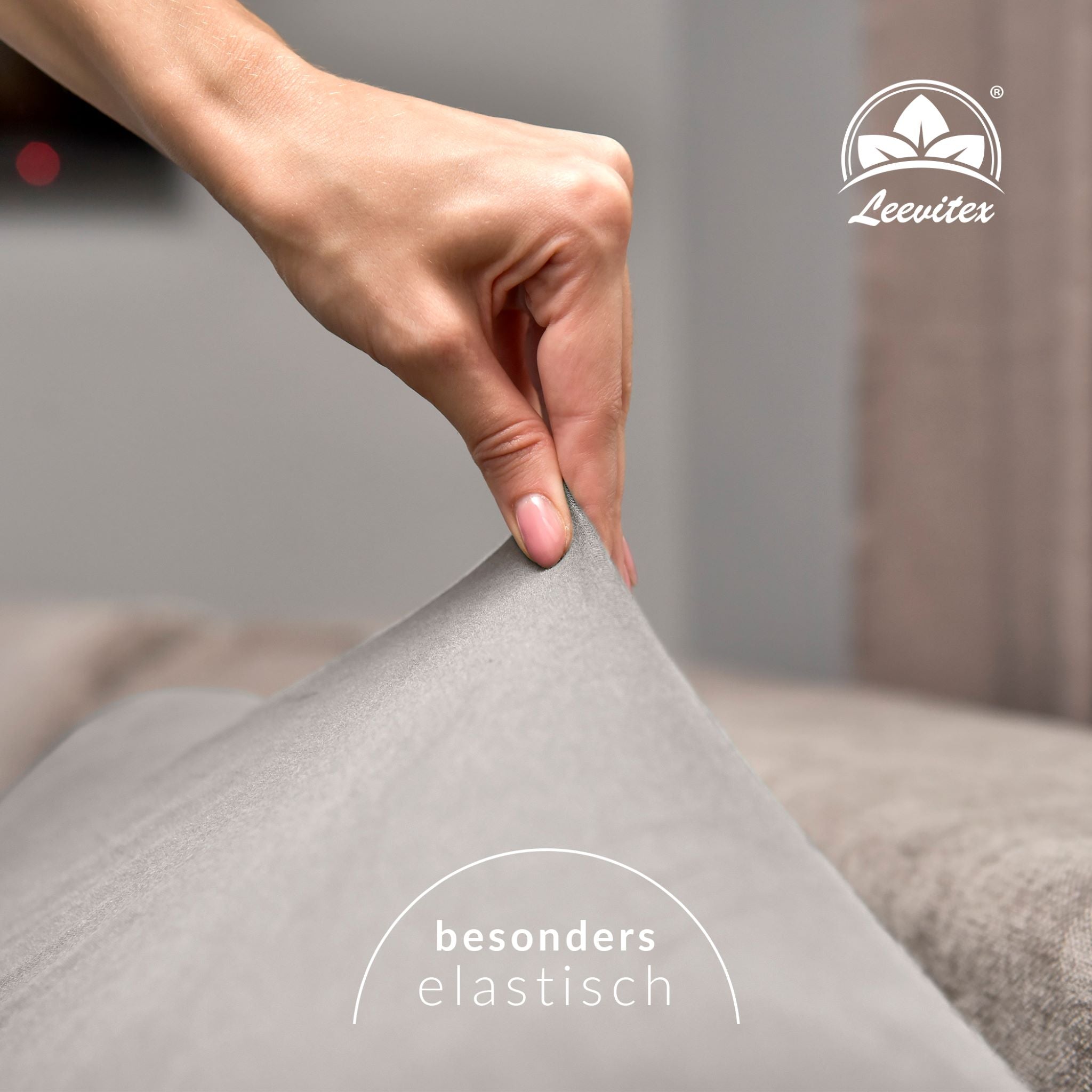 Basic Spannbettlaken 200x200 cm - 200x220 cm | 40 cm Steg | 100% Jersey-Baumwolle