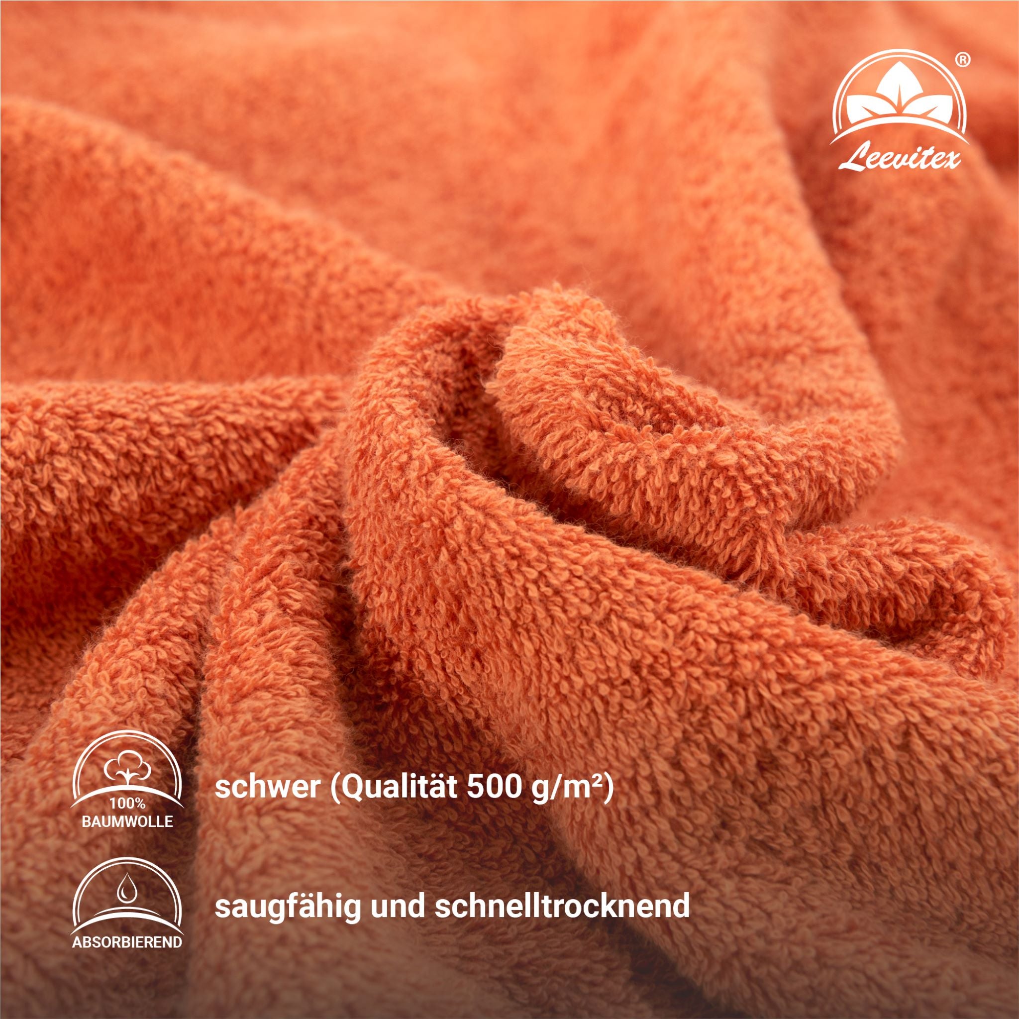 Duschtücher im 2er Set – 100% Baumwolle, 70 x 140 cm, weich und saugfähig