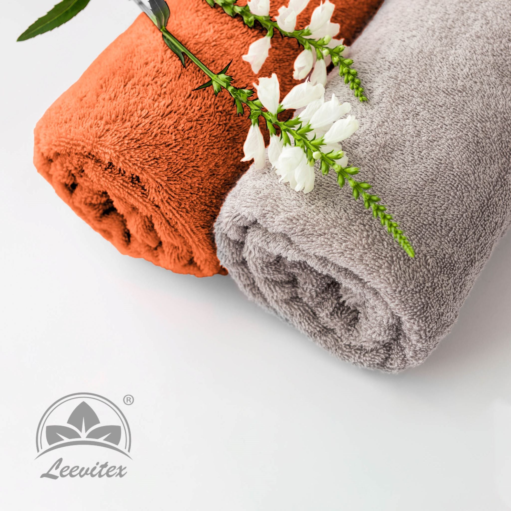 Duschtücher im 2er Set – 100% Baumwolle, 70 x 140 cm, weich und saugfähig